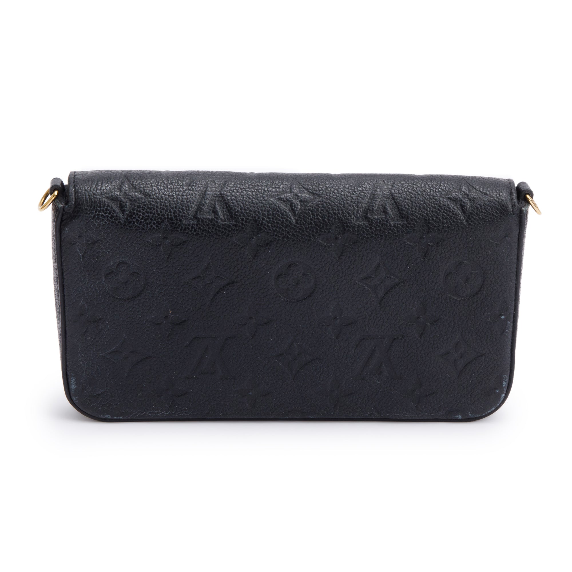 Louis Vuitton 2021 Black Monogram Empreinte Leather Felicie Pochette w/ Insert