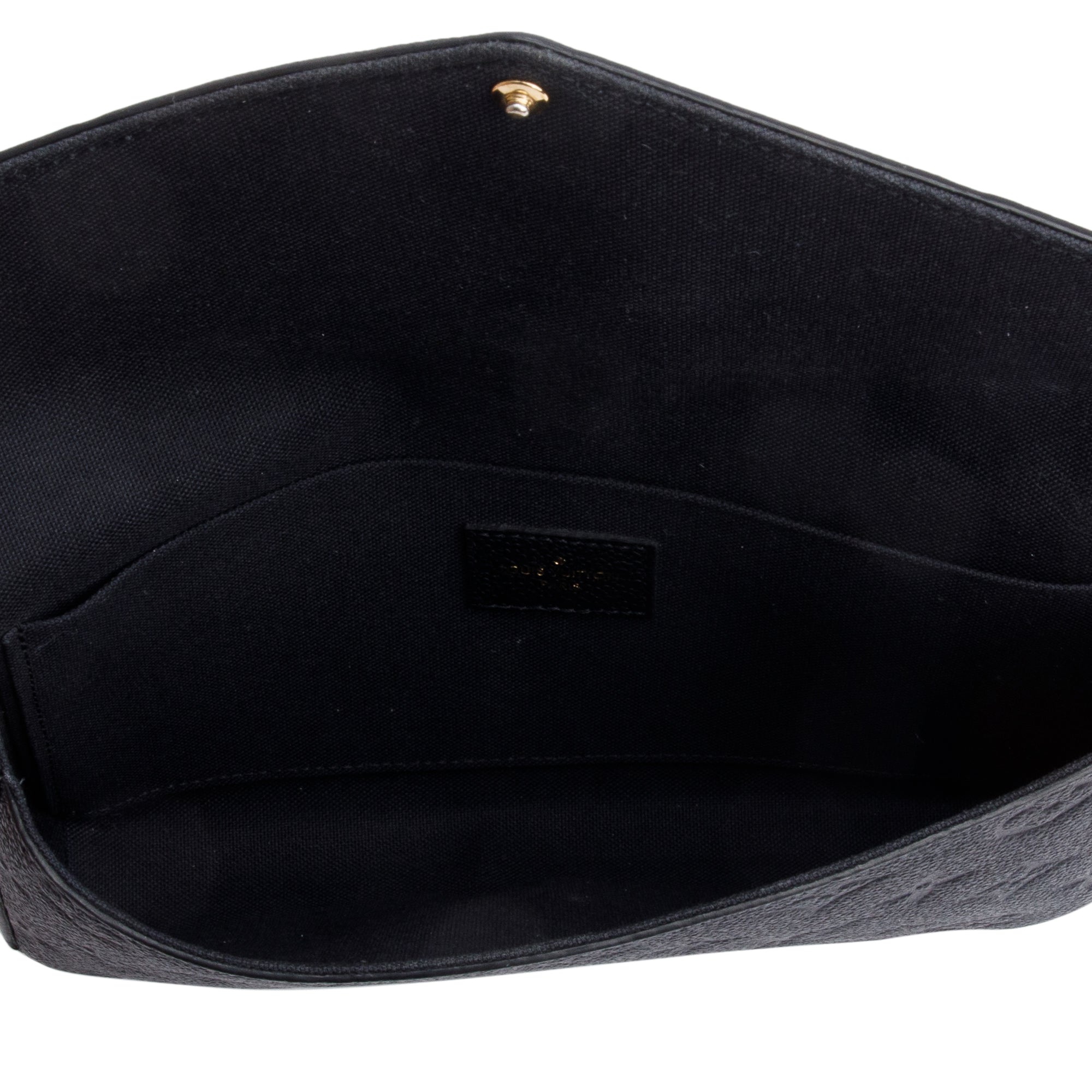 Louis Vuitton 2021 Black Monogram Empreinte Leather Felicie Pochette w/ Insert