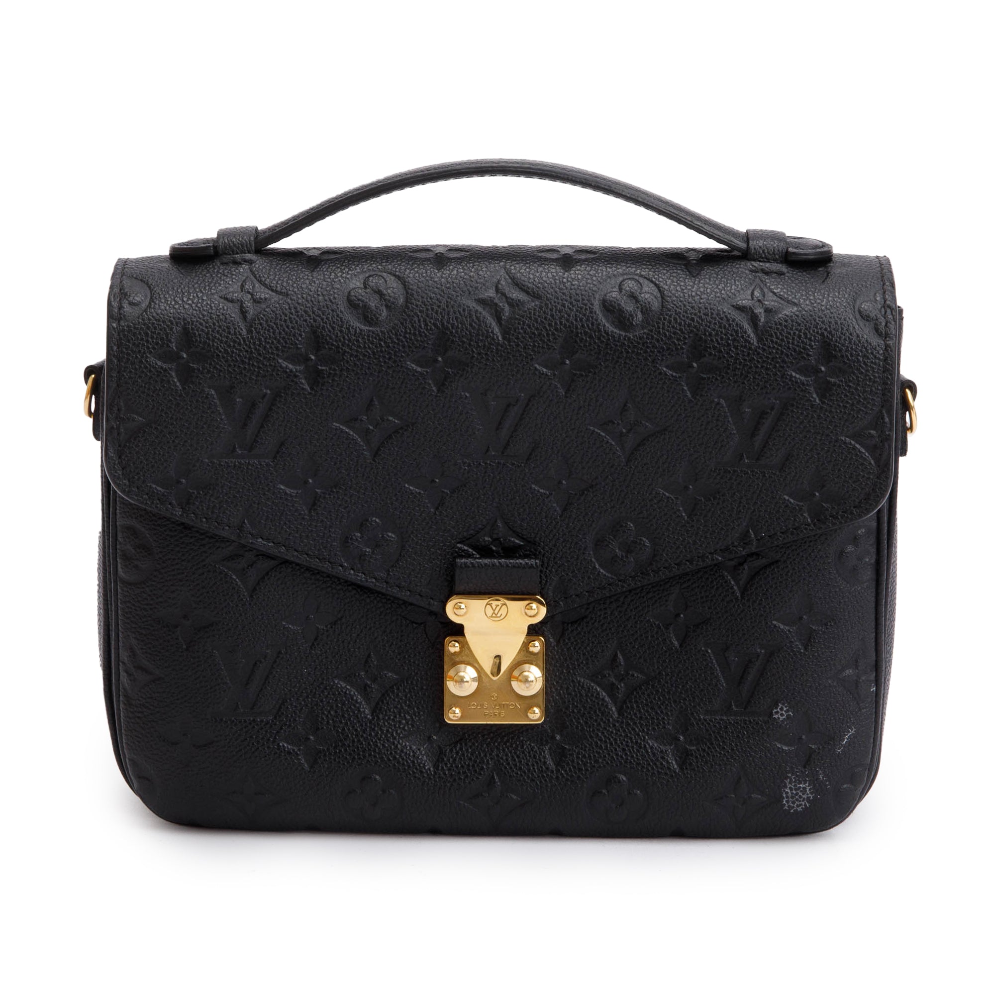 Louis Vuitton 2021 Black Monogram Empreinte Leather Pochette Metis w/ Box & Receipt
