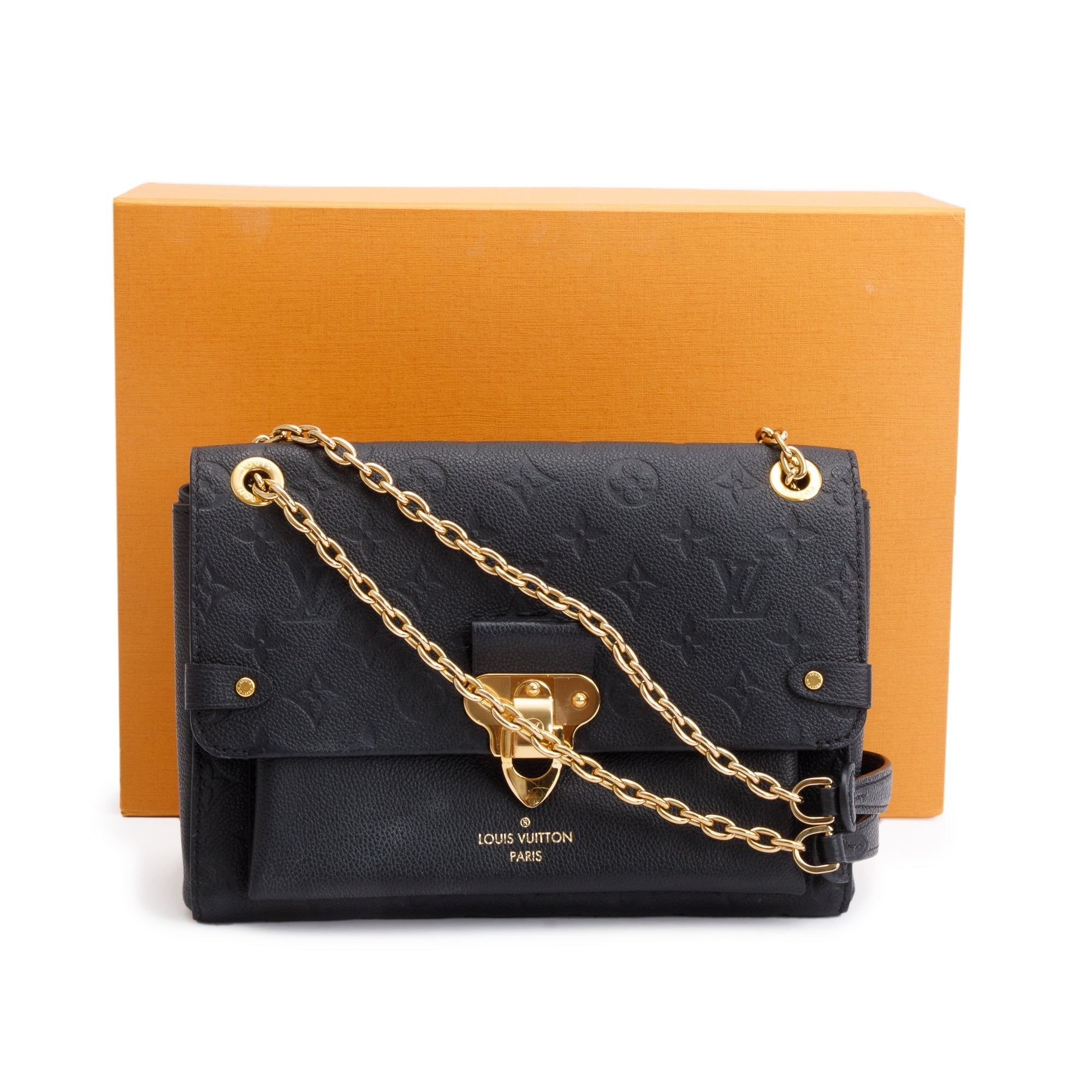 Louis Vuitton 2021 Black Monogram Empreinte Leather Vavin PM w/ Box & Receipt