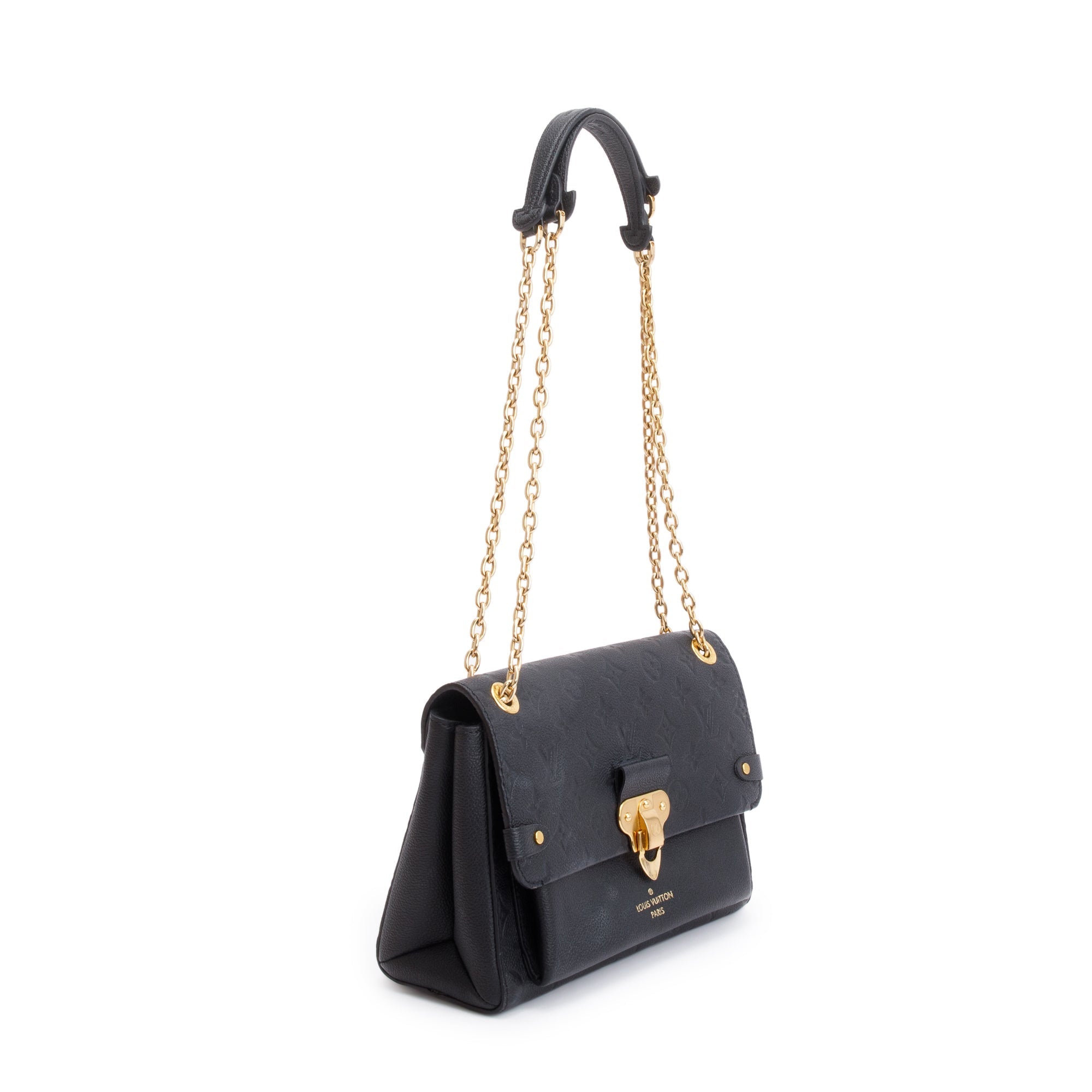 Louis Vuitton 2021 Black Monogram Empreinte Leather Vavin PM w/ Box & Receipt