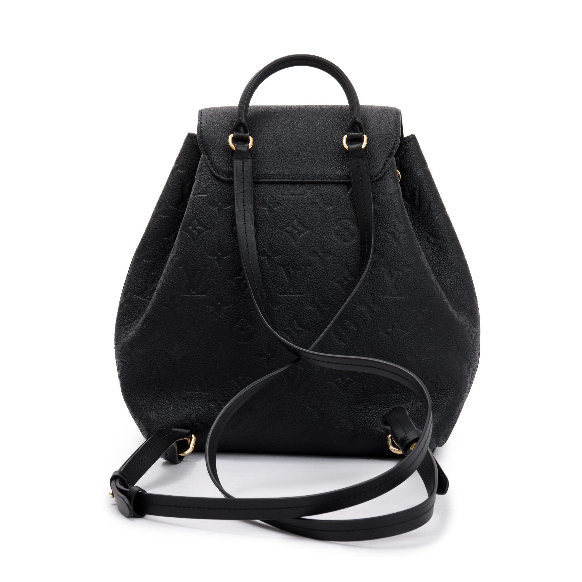 Louis Vuitton 2021 Black Monogram Empreinte Montsouris Backpack