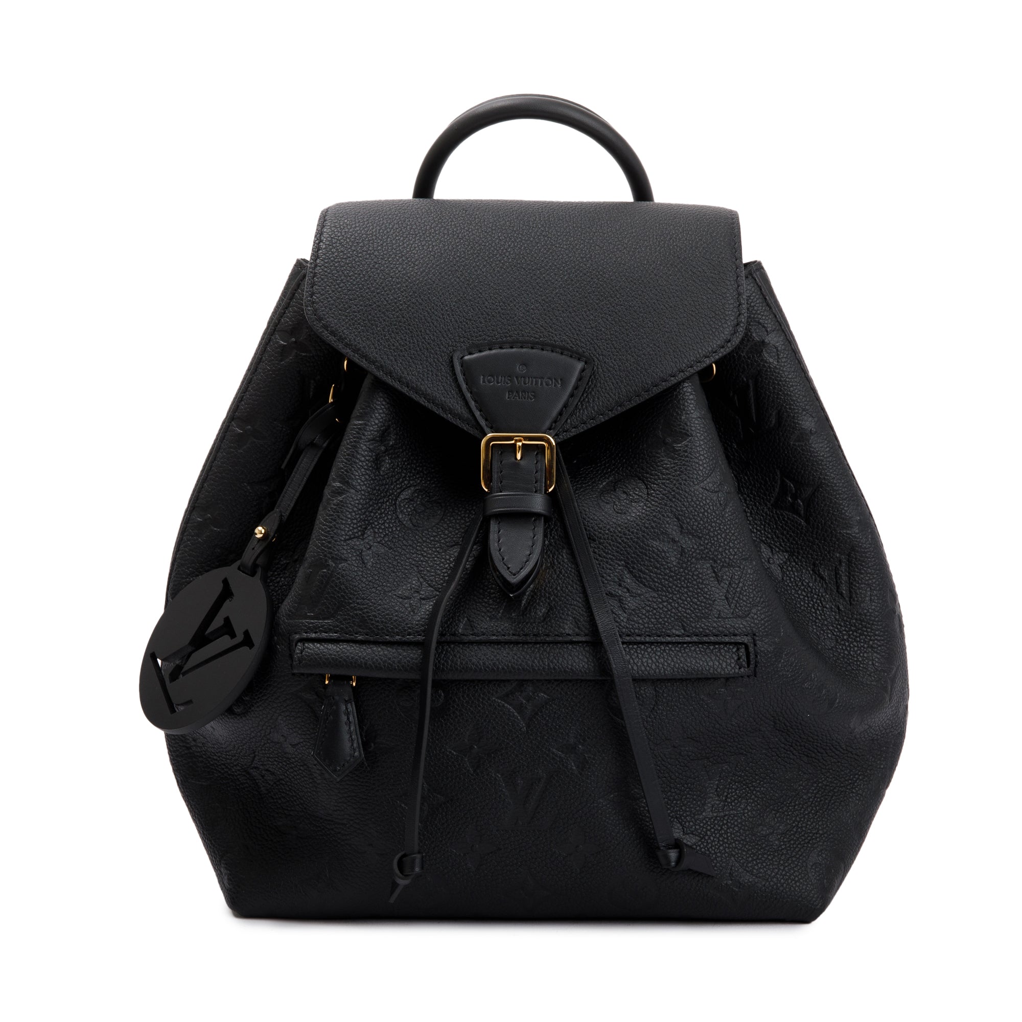 Louis Vuitton 2021 Black Monogram Empreinte Montsouris Backpack