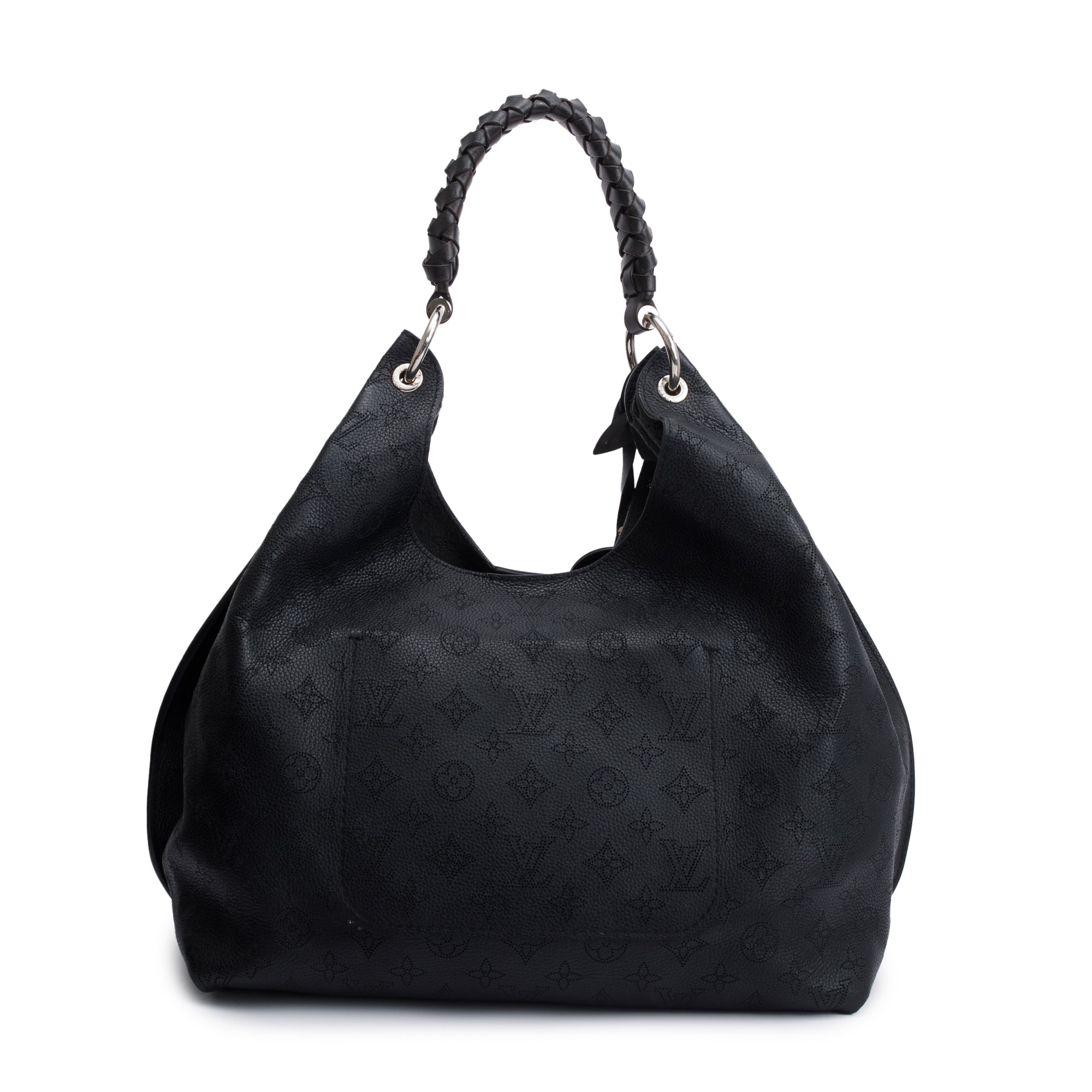 Louis Vuitton 2021 Black Monogram Mahina Carmel Hobo Bag