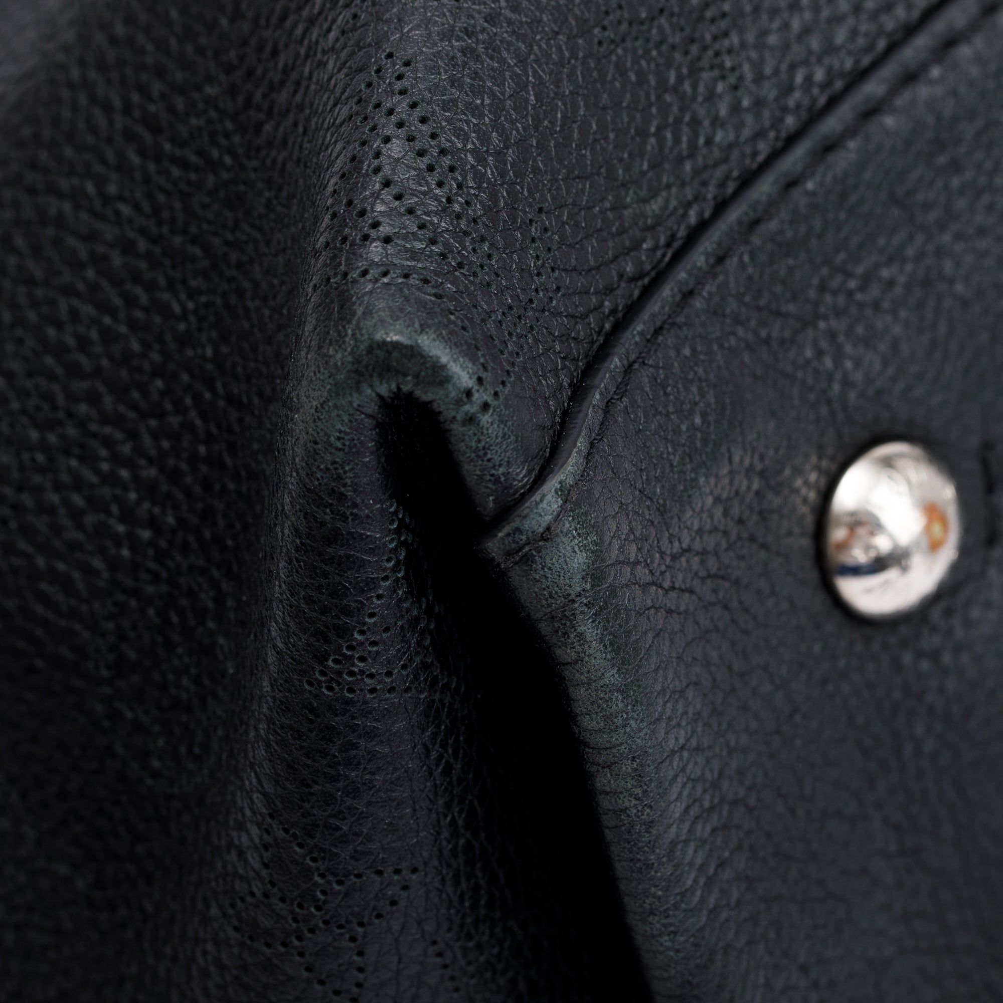 Louis Vuitton 2021 Black Monogram Mahina Carmel Hobo Bag