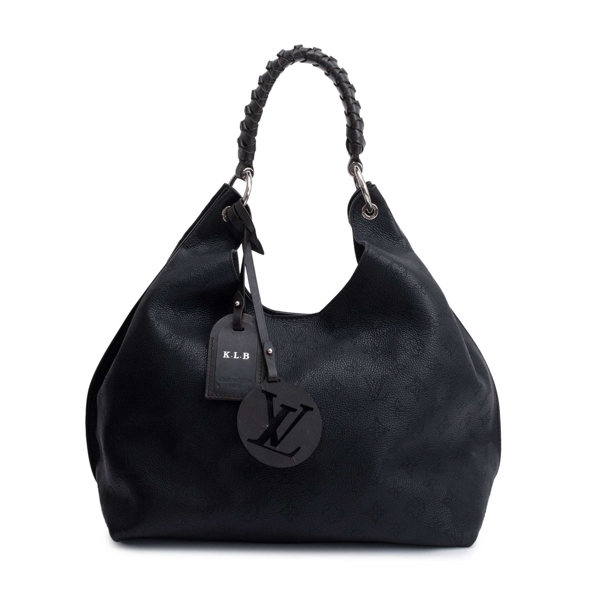Louis Vuitton 2021 Black Monogram Mahina Carmel Hobo Bag