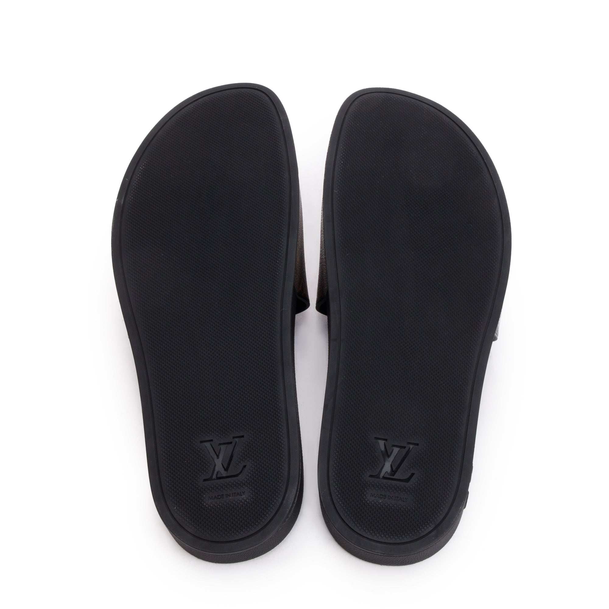 Louis Vuitton 2021 Brown Monogram Macassar Waterfront Mule Slides, Size 12