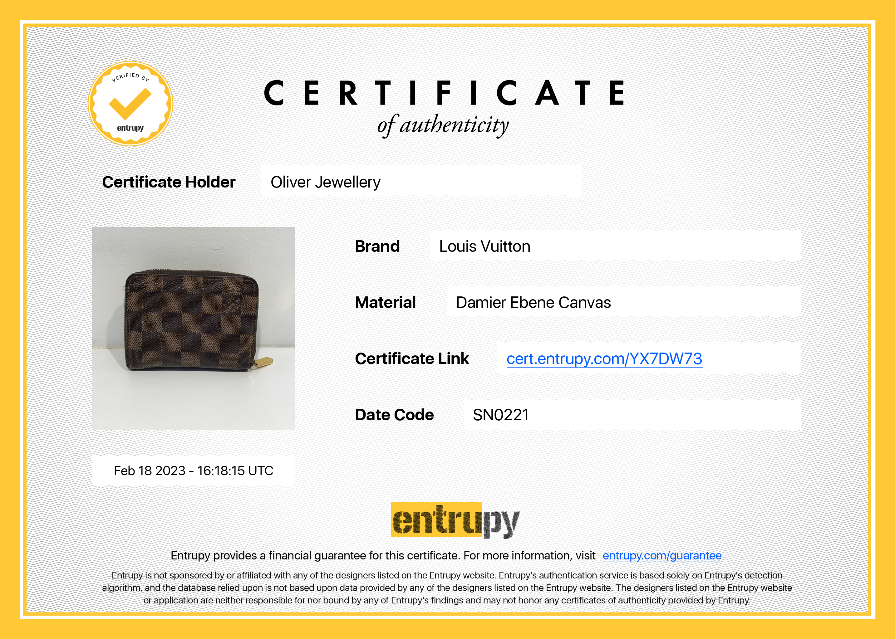 Louis Vuitton 2021 Damier Ebene Zippy Coin Purse