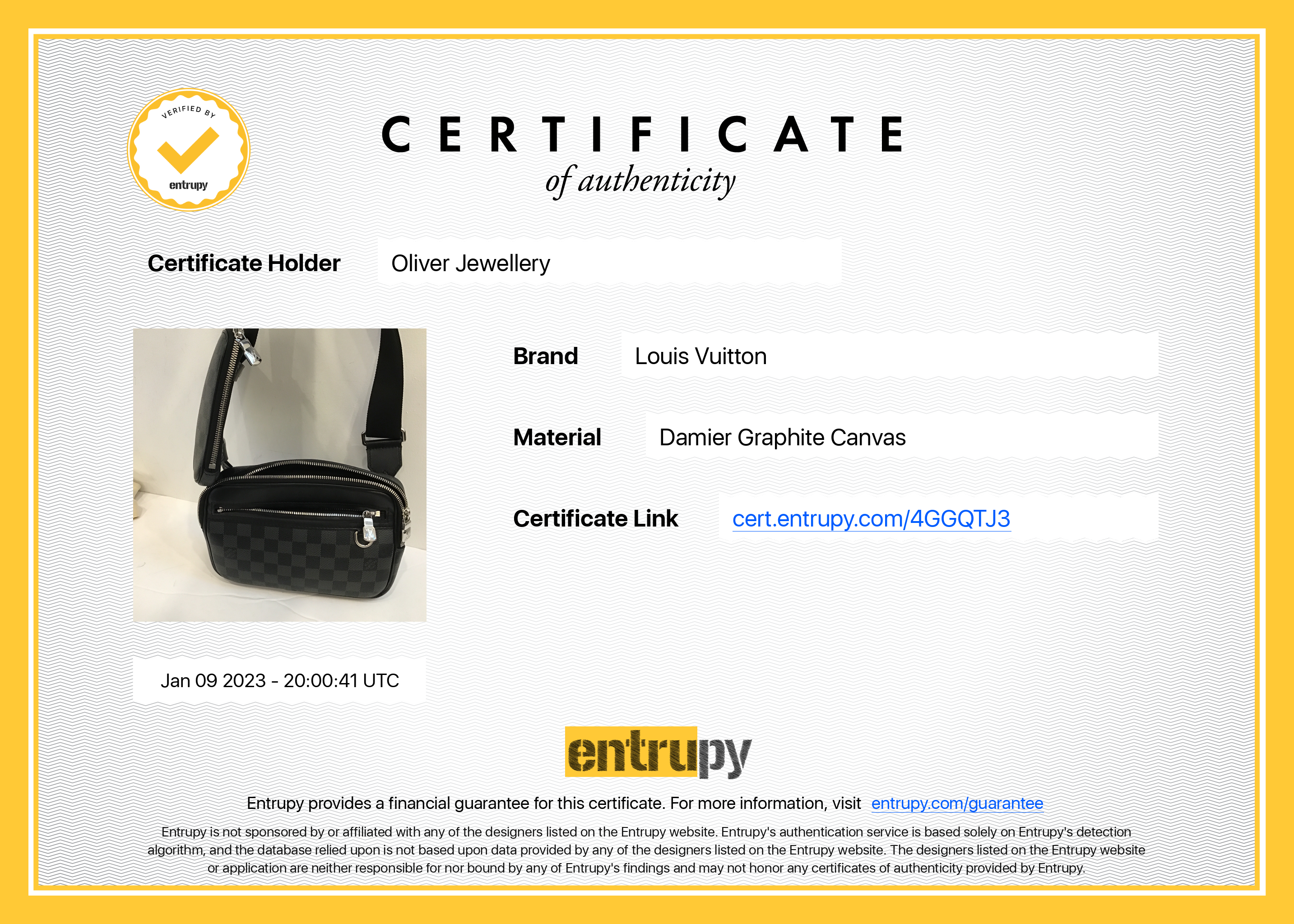 Louis Vuitton 2021 Damier Graphite Scott Messenger Bag w/ Box