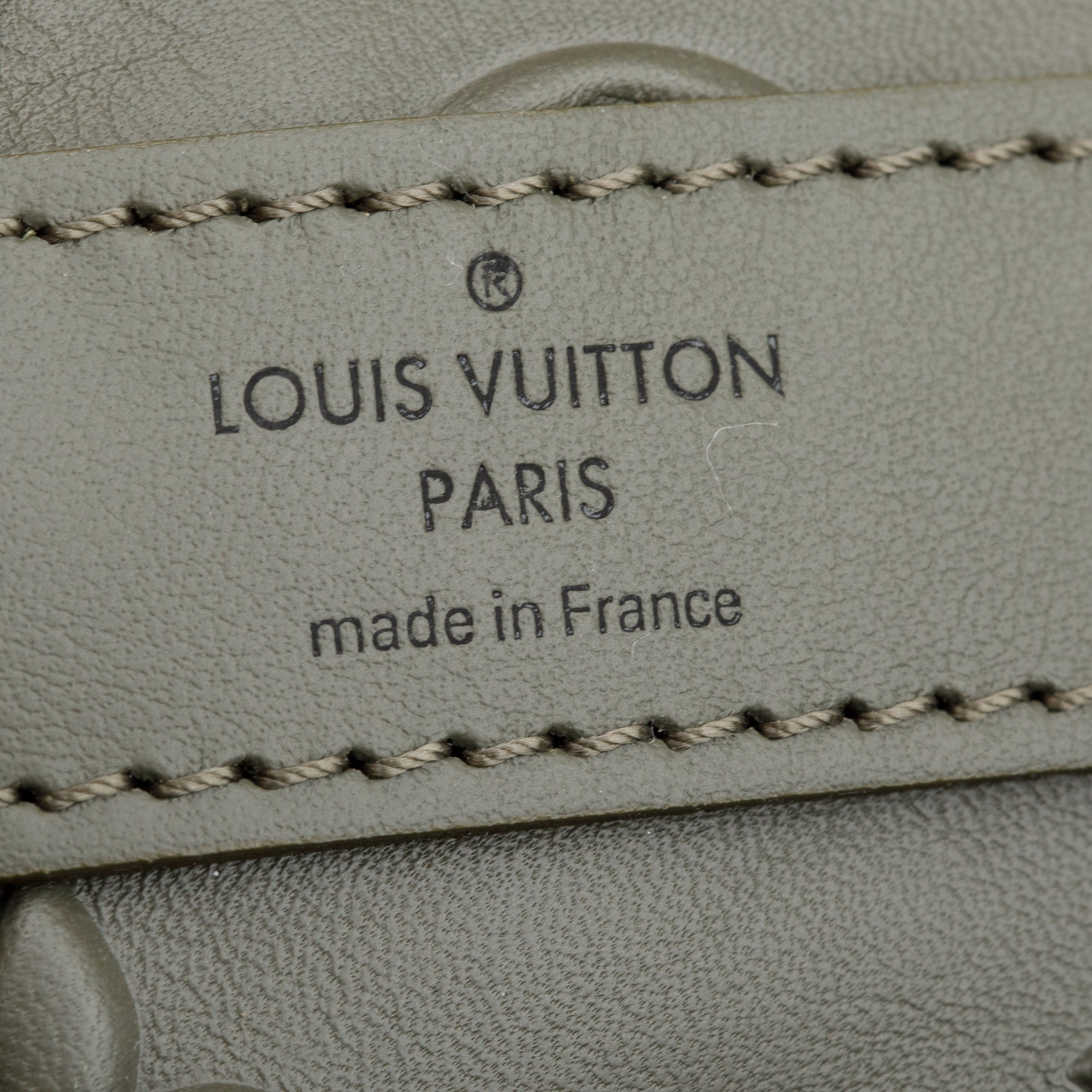 Louis Vuitton 2021 Khaki Monogram Seal Leather Keepall Bandouliere 50 w/ Box