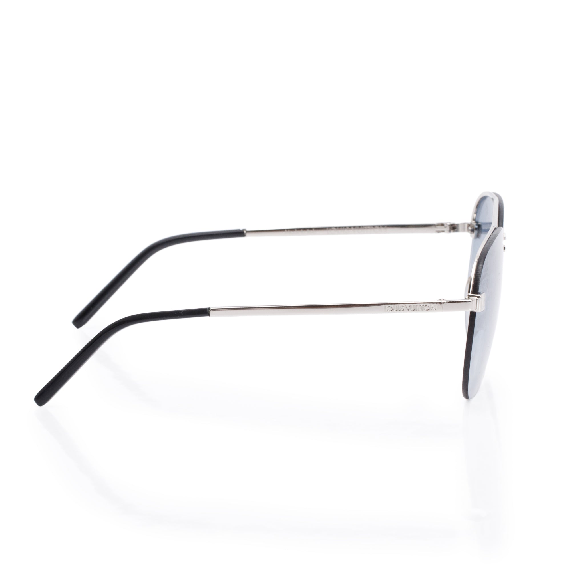 Louis Vuitton 2021 Z1271W Damier Graphite Clockwise Pilot Sunglasses w/ Case