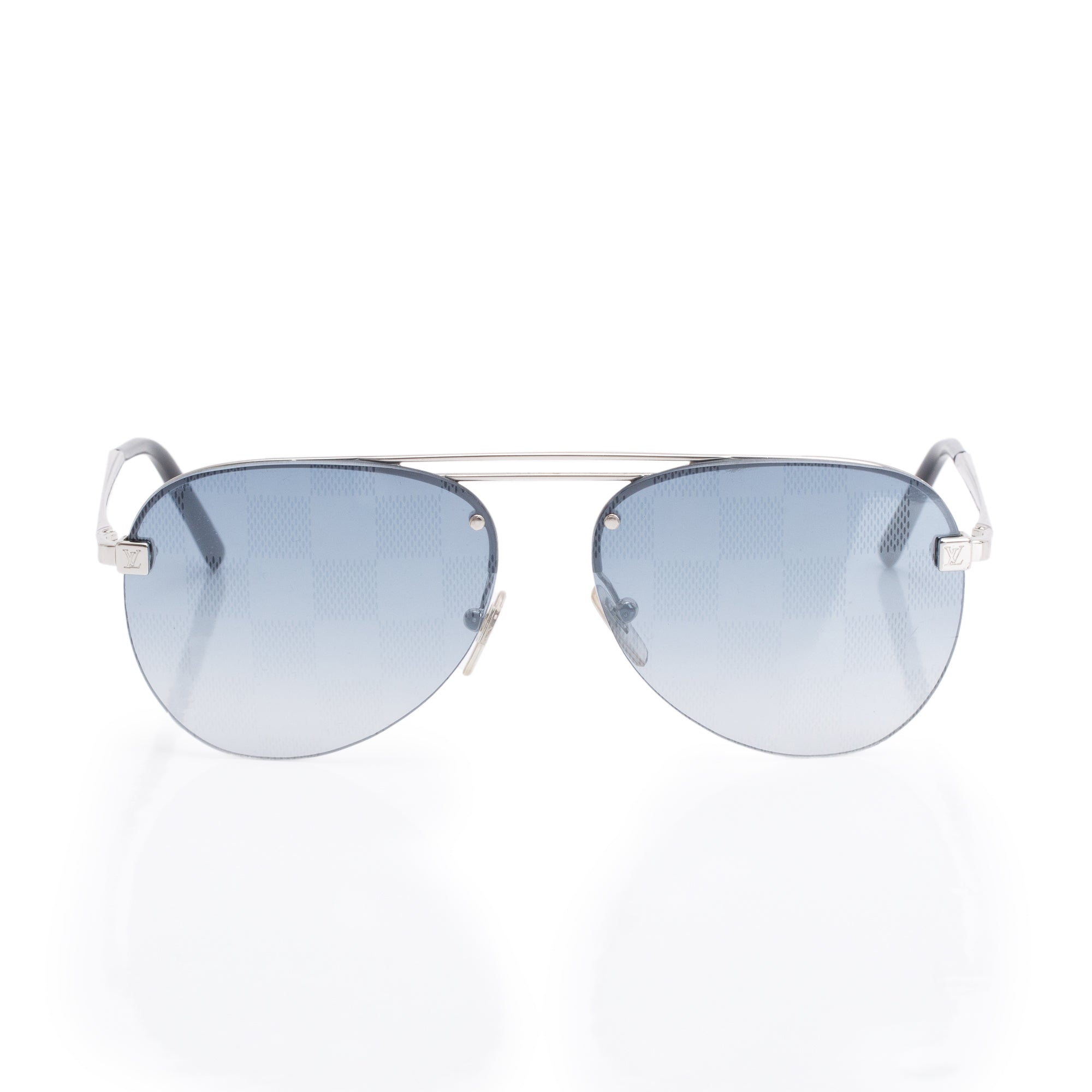 Louis Vuitton 2021 Z1271W Damier Graphite Clockwise Pilot Sunglasses w/ Case