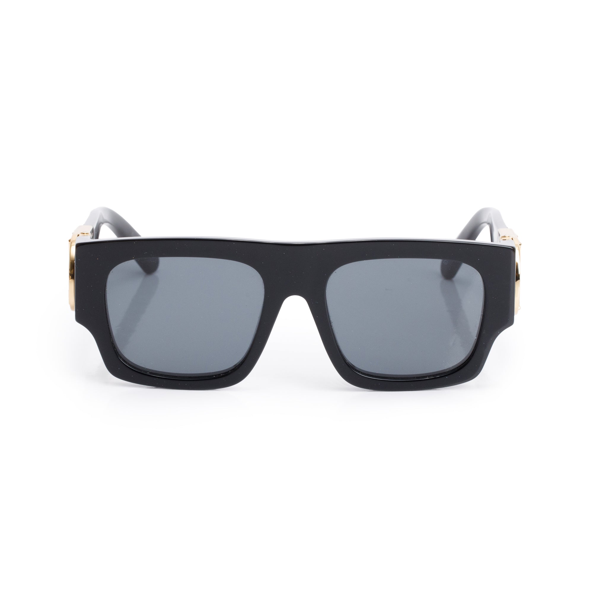 Louis Vuitton 2021 Z1478W Black Acetate Link Square Sunglasses w