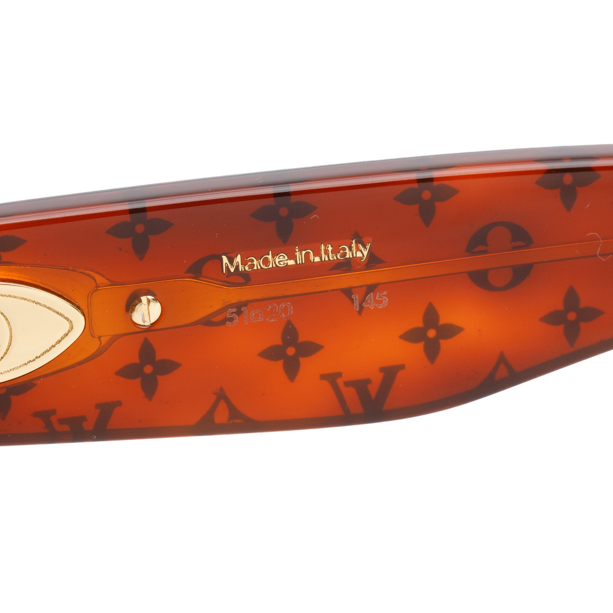 Louis Vuitton 2021 Z1483E Brown Monogram Acetate Blade Square Sunglasses w/ Box & Case