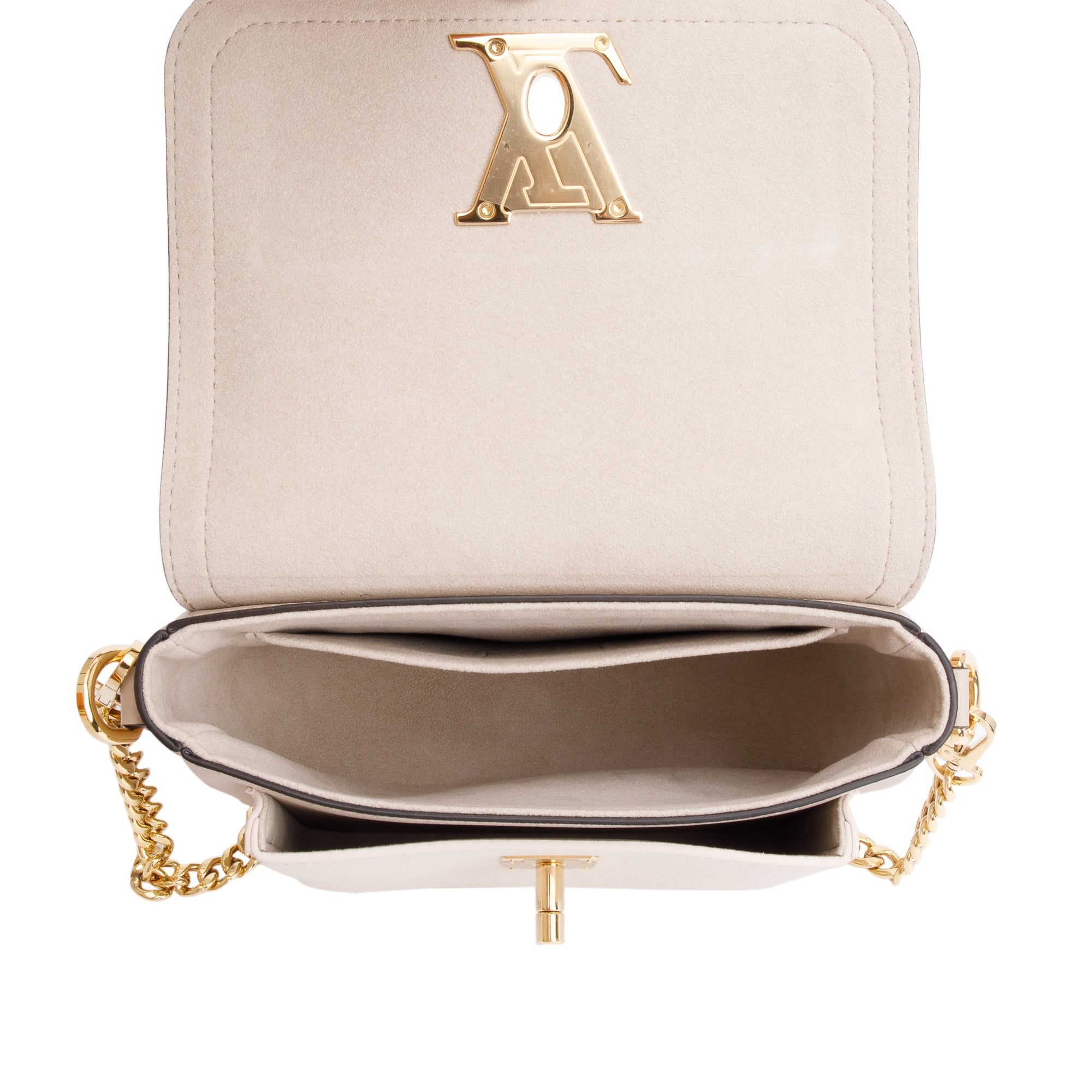 Louis Vuitton 2022 Beige Leather LockMe Tender Bag w/ Box