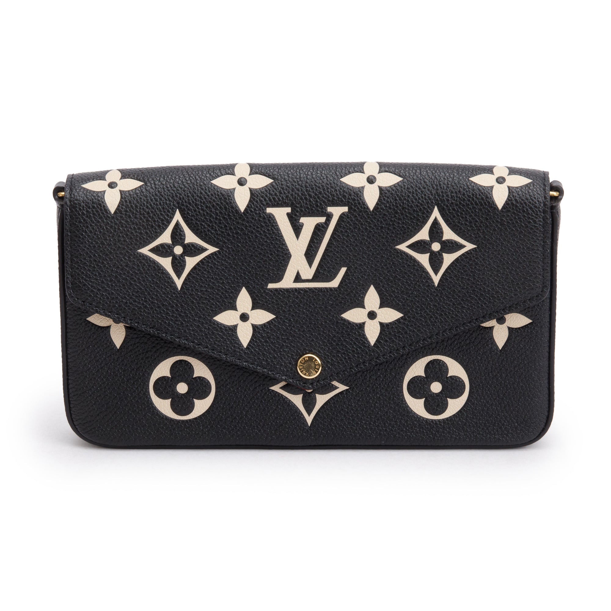 Louis Vuitton 2022 Bicolor Monogram Empreinte Leather Felicie Pochette w/ Inserts