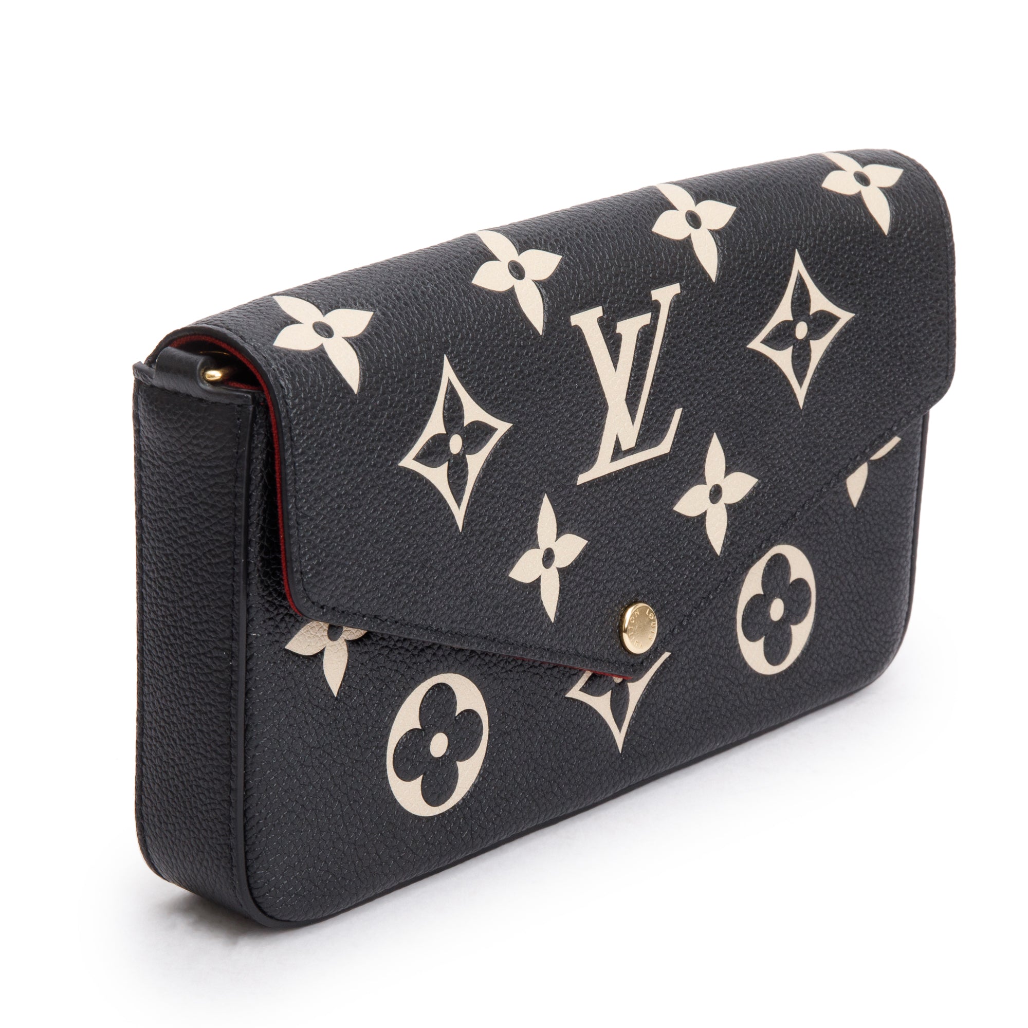 Louis Vuitton 2022 Bicolor Monogram Empreinte Leather Felicie Pochette w/ Inserts