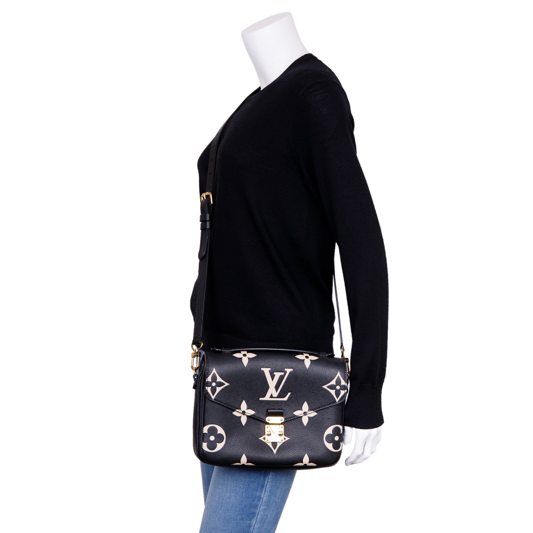 Louis Vuitton 2022 Bicolor Monogram Empreinte Pochette Metis w/ Box