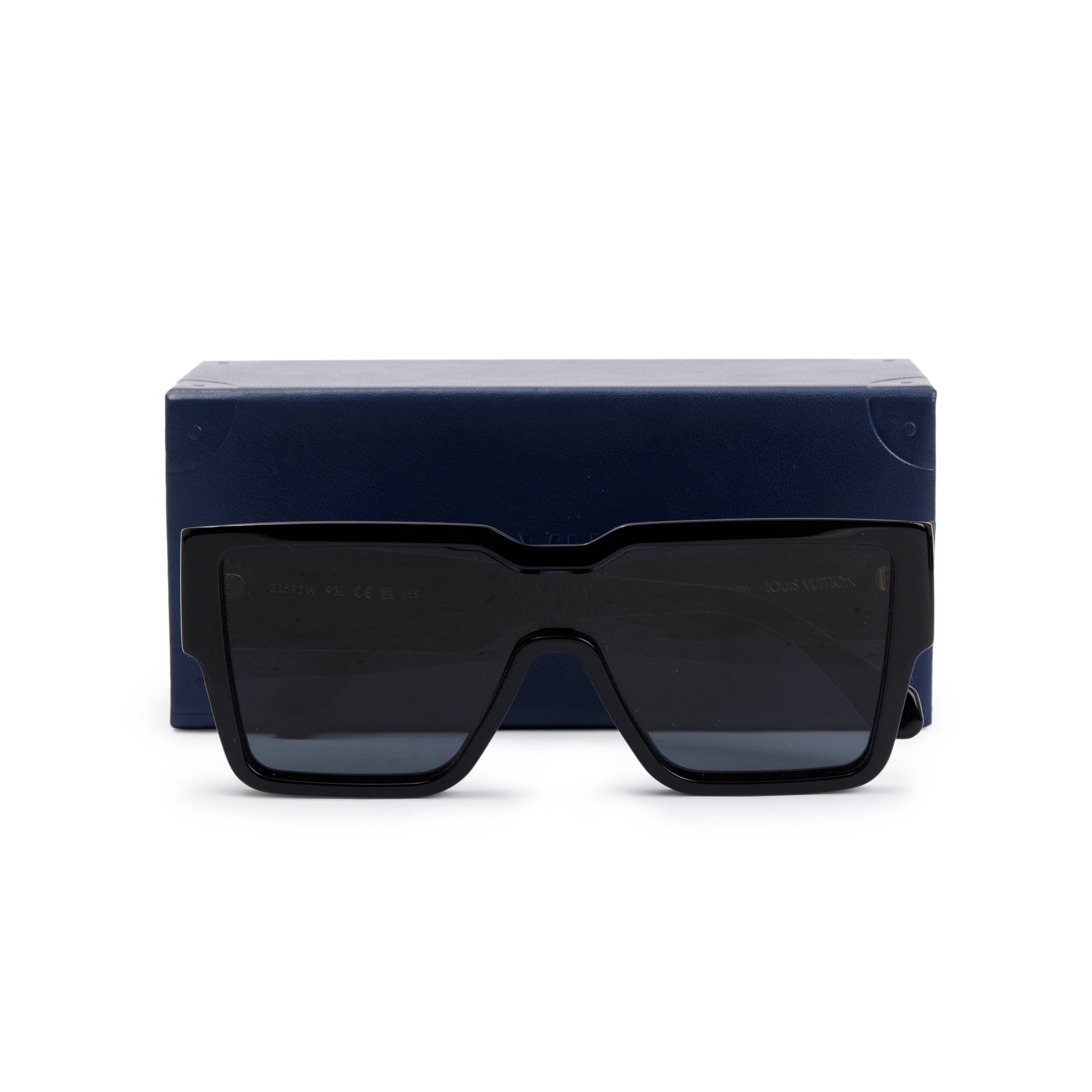 Louis Vuitton 2022 Black Acetate LV Clash Square Sunglasses w/ Case