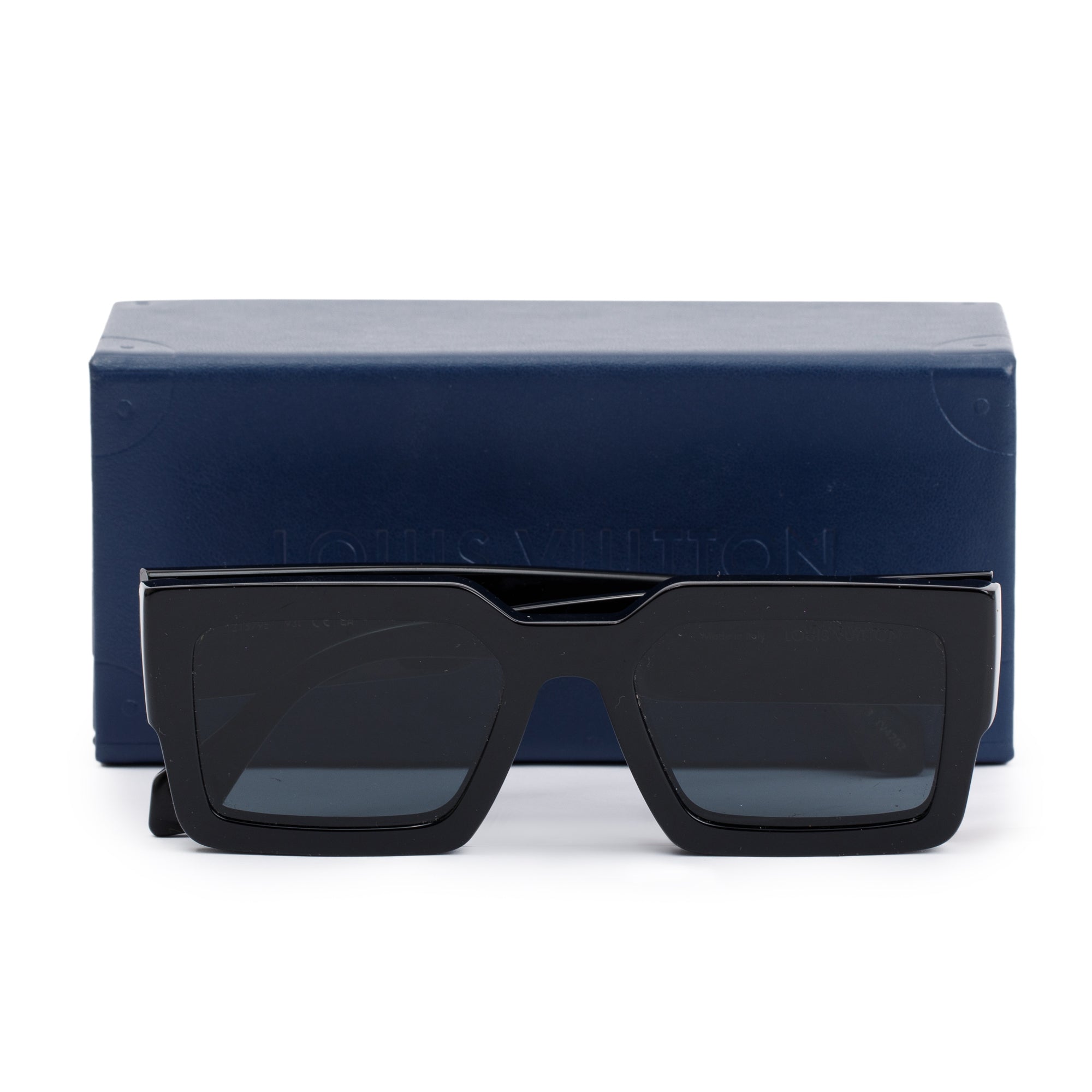 Louis Vuitton 2022 Black Acetate LV Clash Square Sunglasses w/ Case