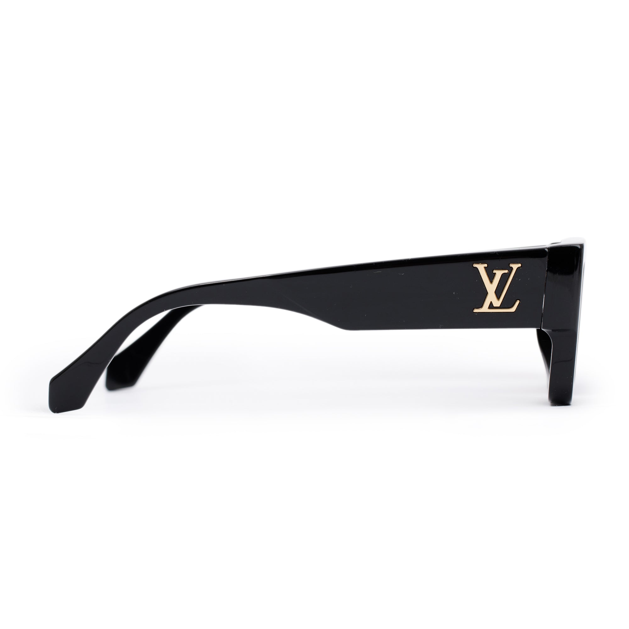 Louis Vuitton 2022 Black Acetate LV Clash Square Sunglasses w/ Case