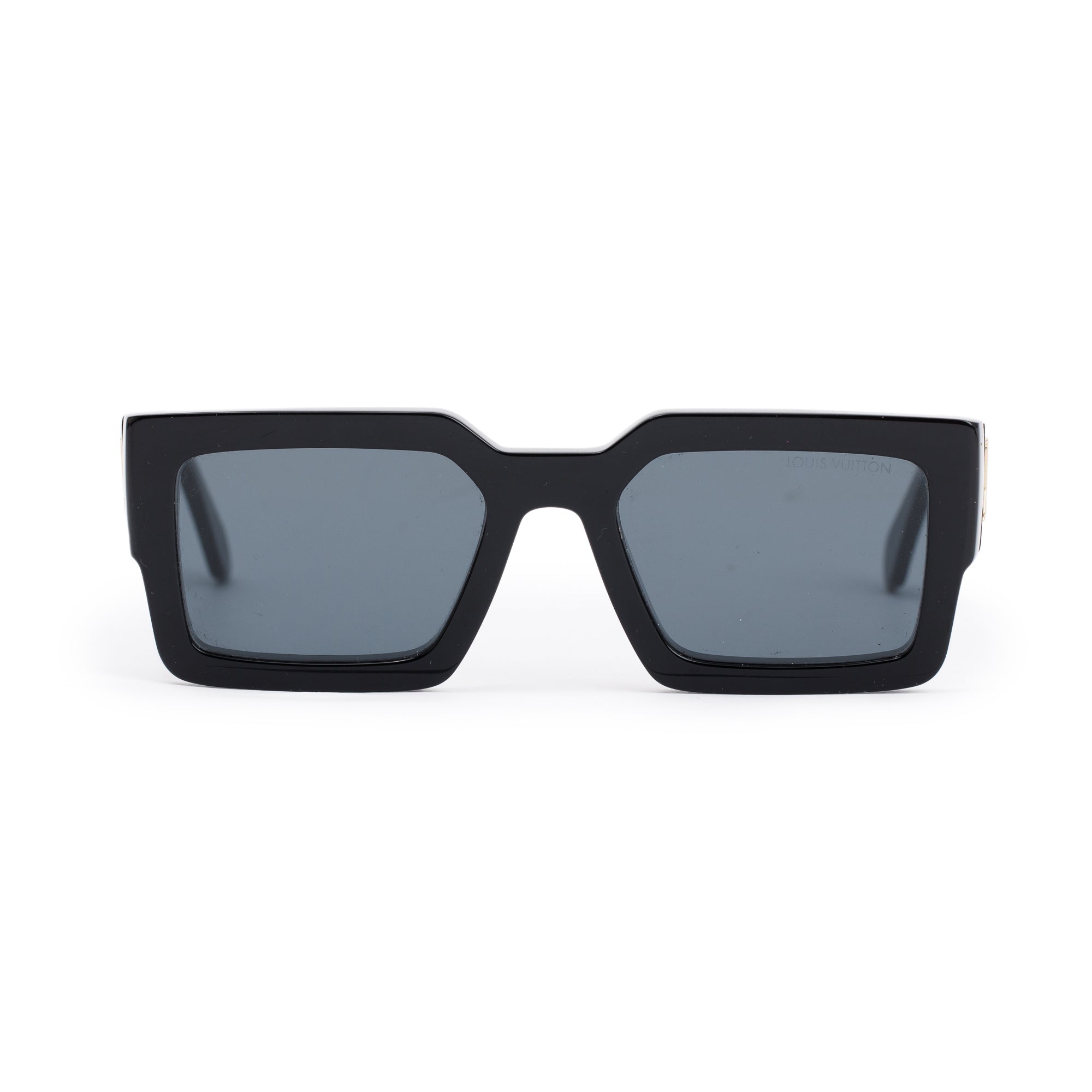 Louis Vuitton 2022 Black Acetate LV Clash Square Sunglasses w/ Case