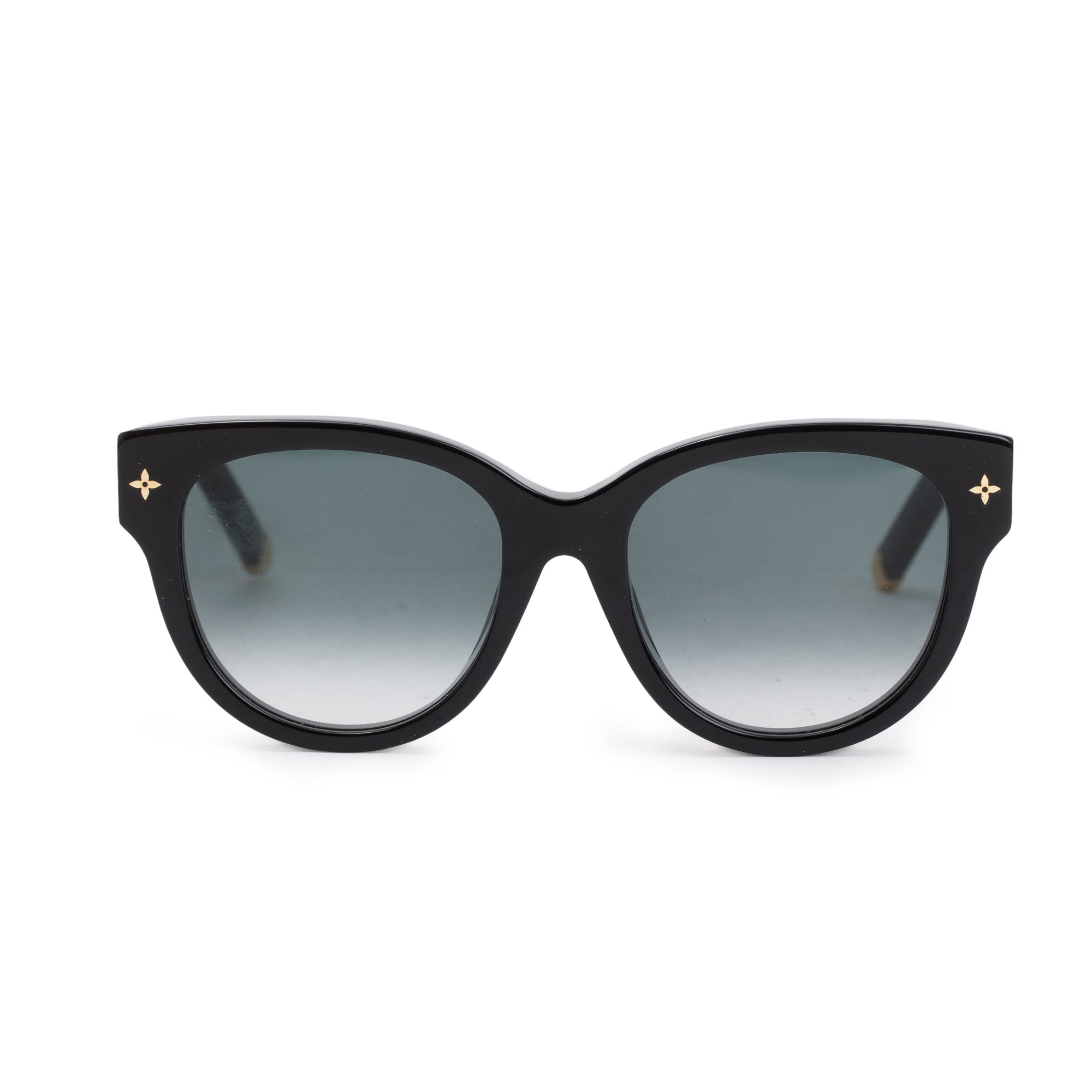 Louis Vuitton 2022 Black Acetate My Monogram Round Sunglasses w/ Box & Case