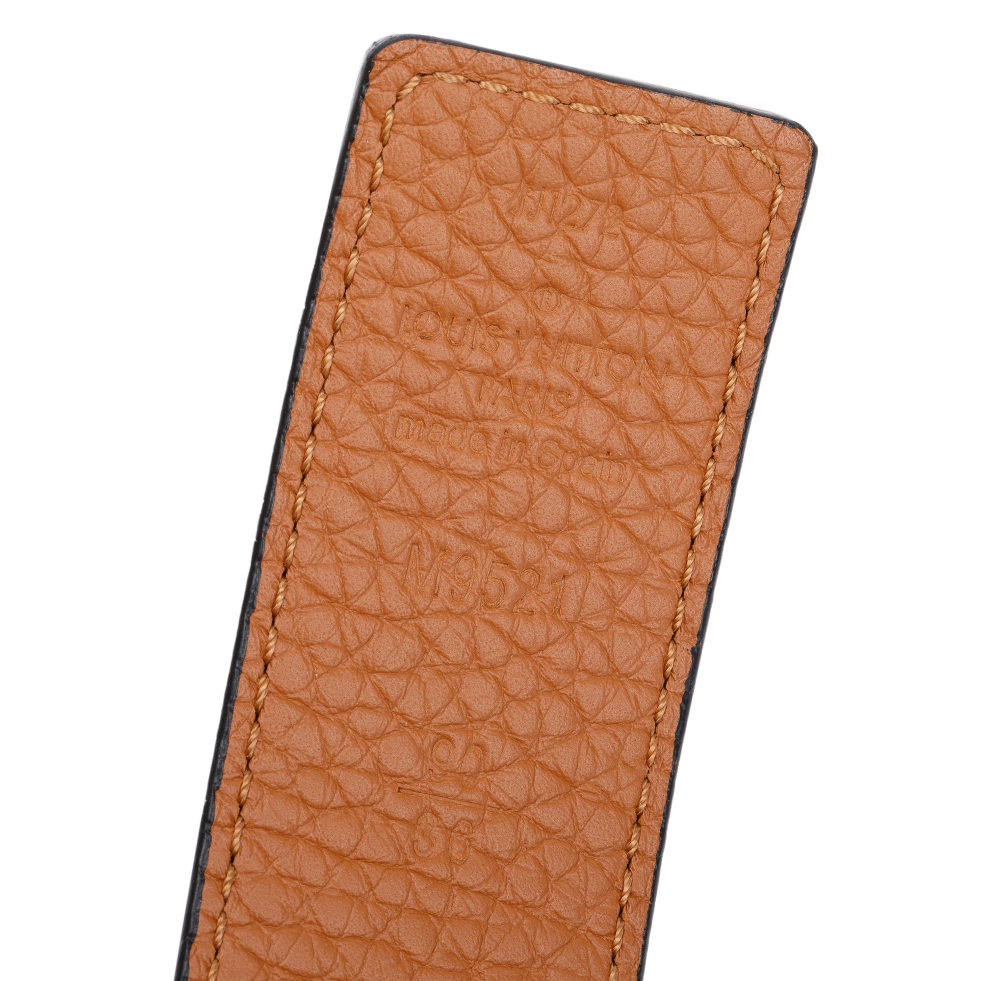 Louis Vuitton 2022 Black & Brown Taurillon Leather LV Initials 30 MM Reversible Belt 90 36 w/ Box