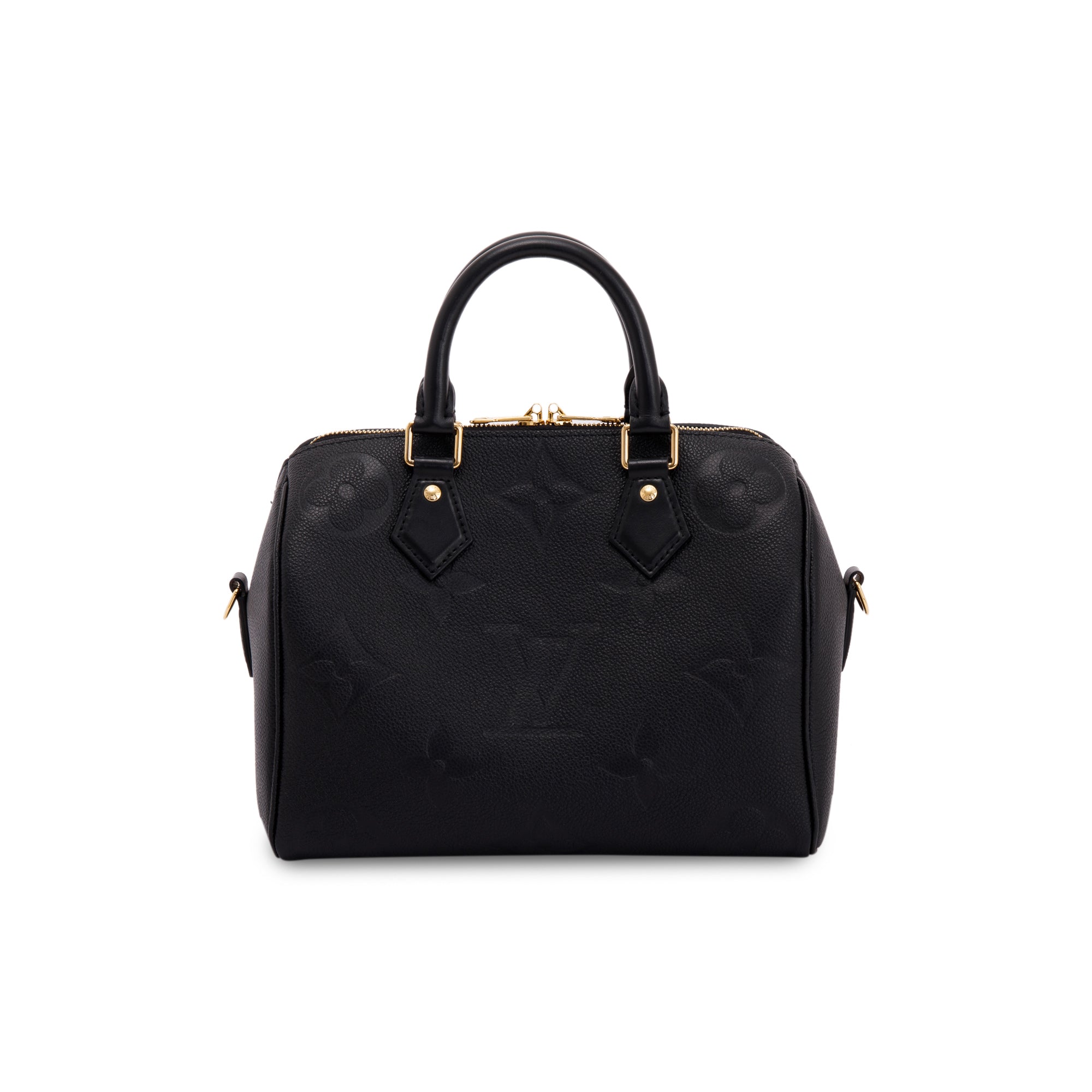 Louis Vuitton 2022 Black Empreinte Speedy Bandouliere 25