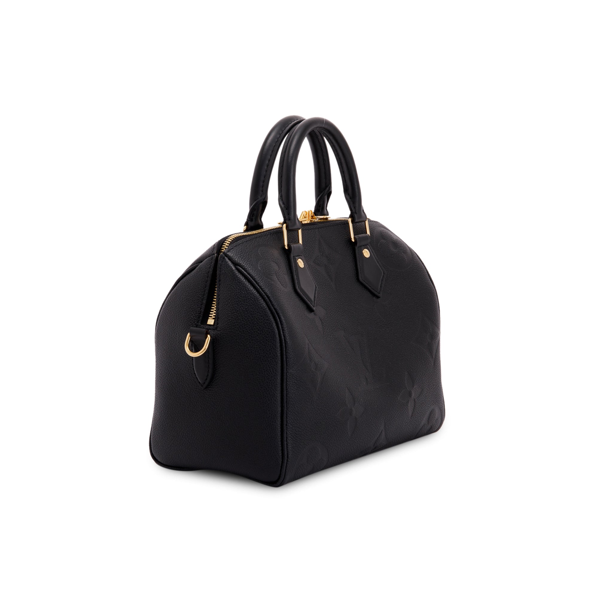 Louis Vuitton 2022 Black Empreinte Speedy Bandouliere 25