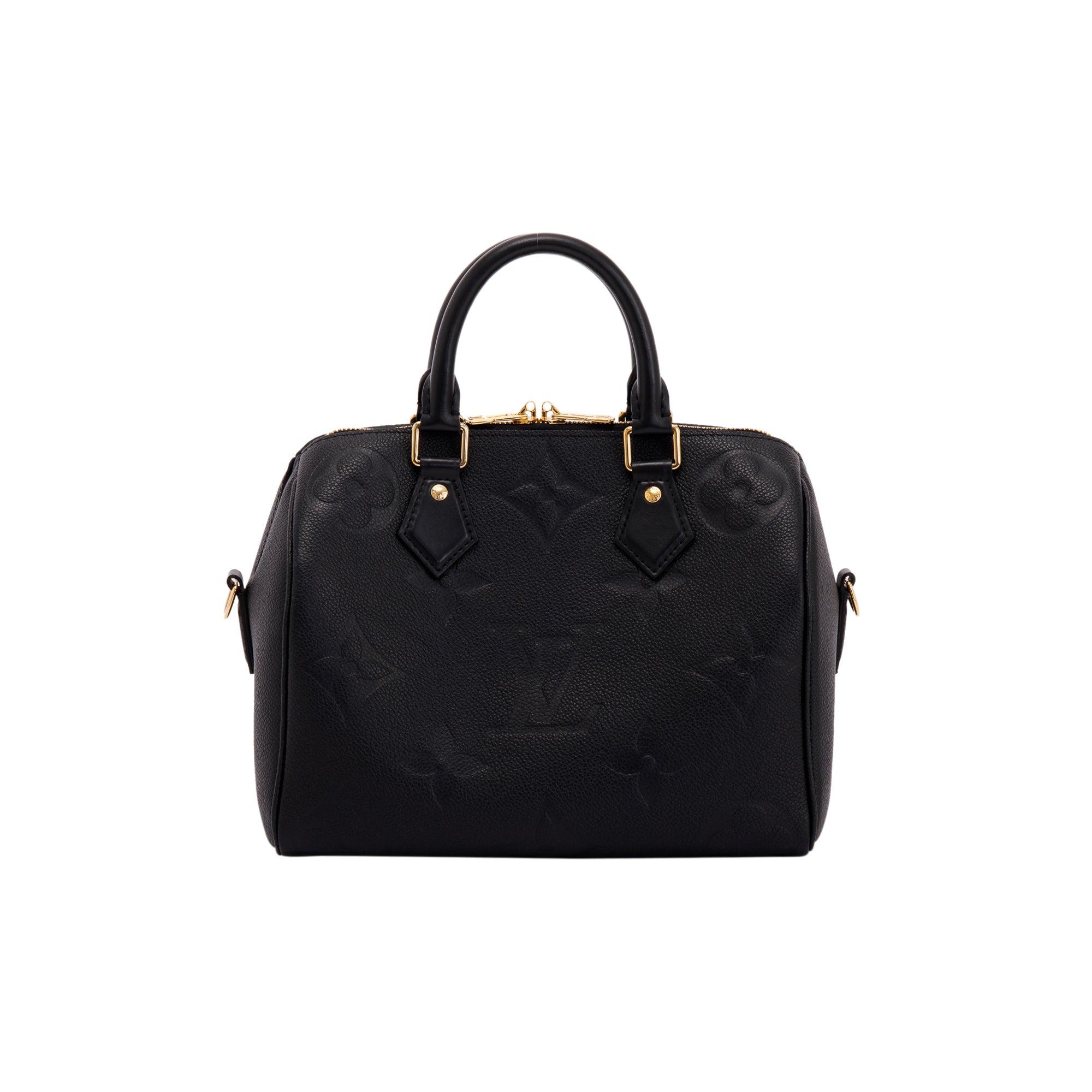 Louis Vuitton 2022 Black Empreinte Speedy Bandouliere 25