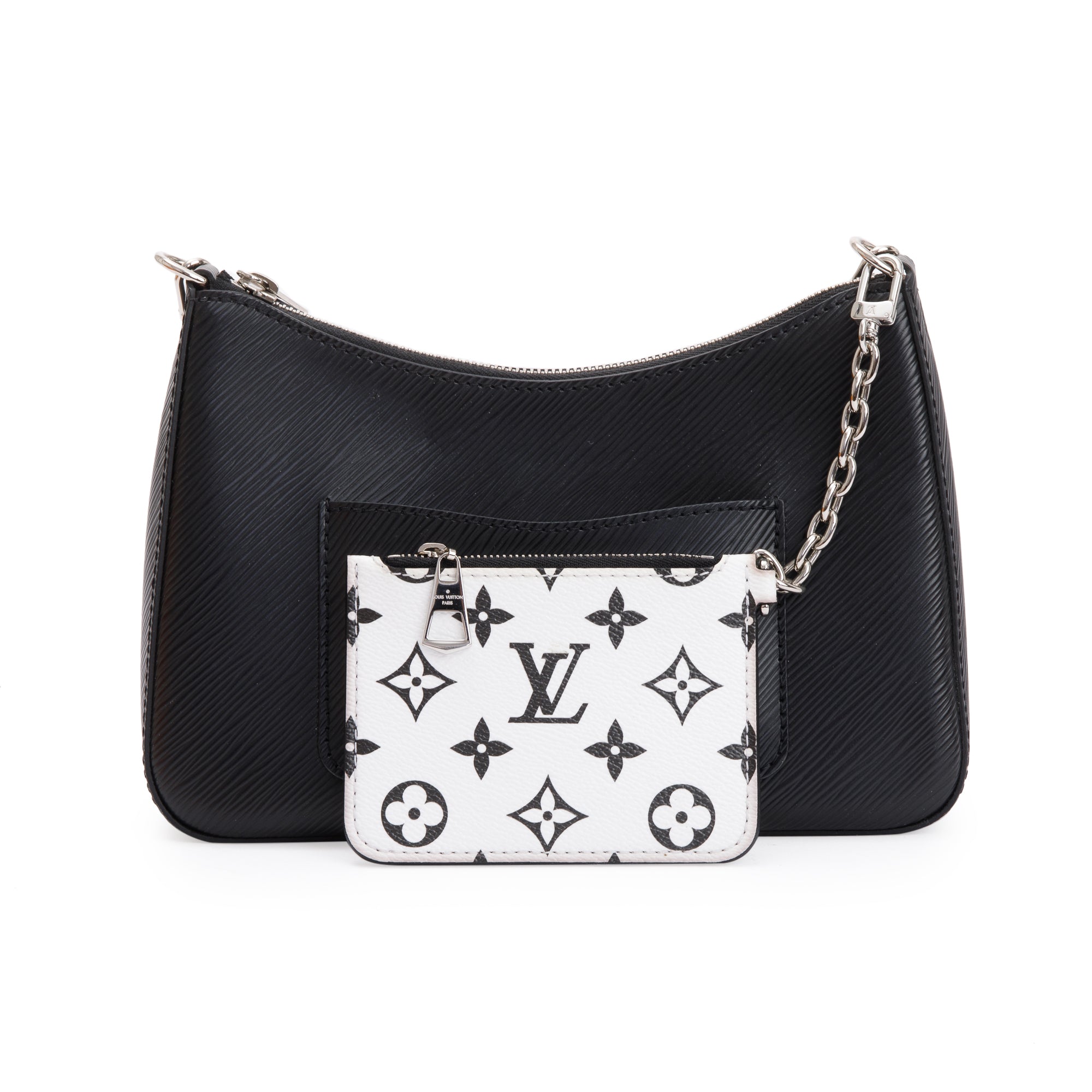 Louis Vuitton 2022 Black Epi Leather Marelle Quartz Bag w/ Box, Straps & Zip Pouch