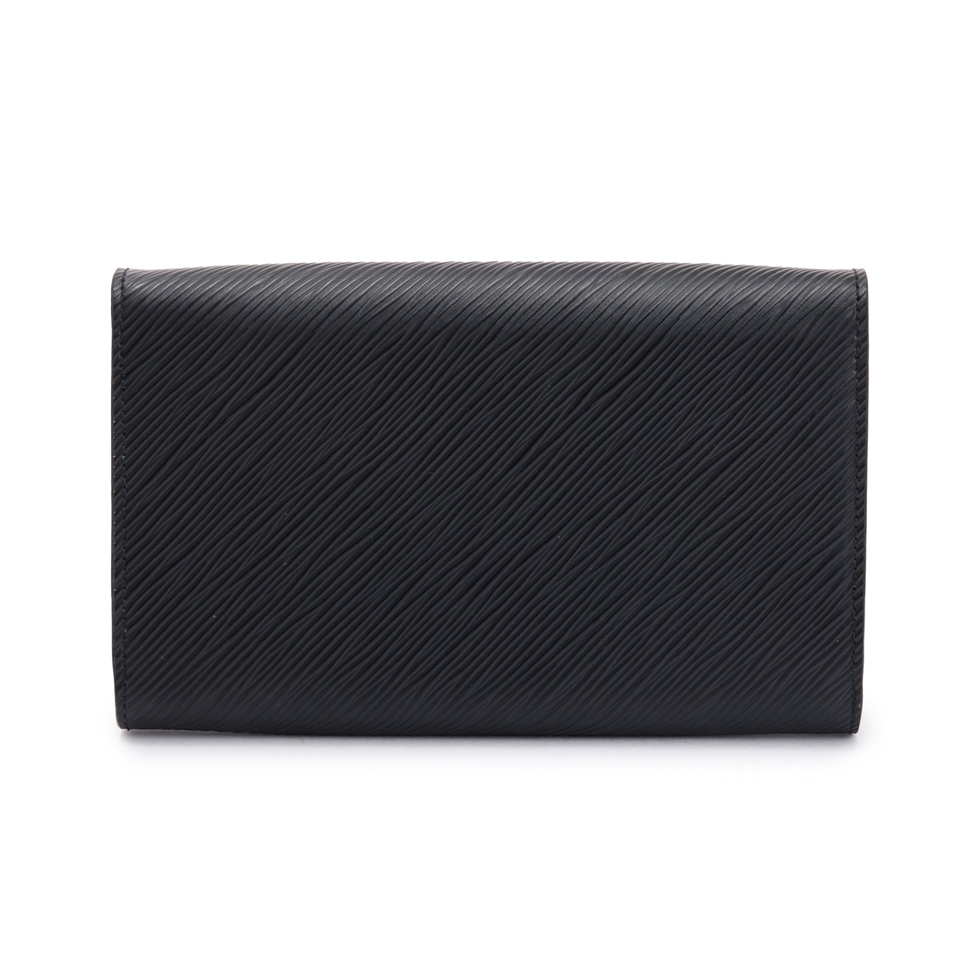 Louis Vuitton 2022 Black Epi Leather Twist Chain Wallet w/ Box