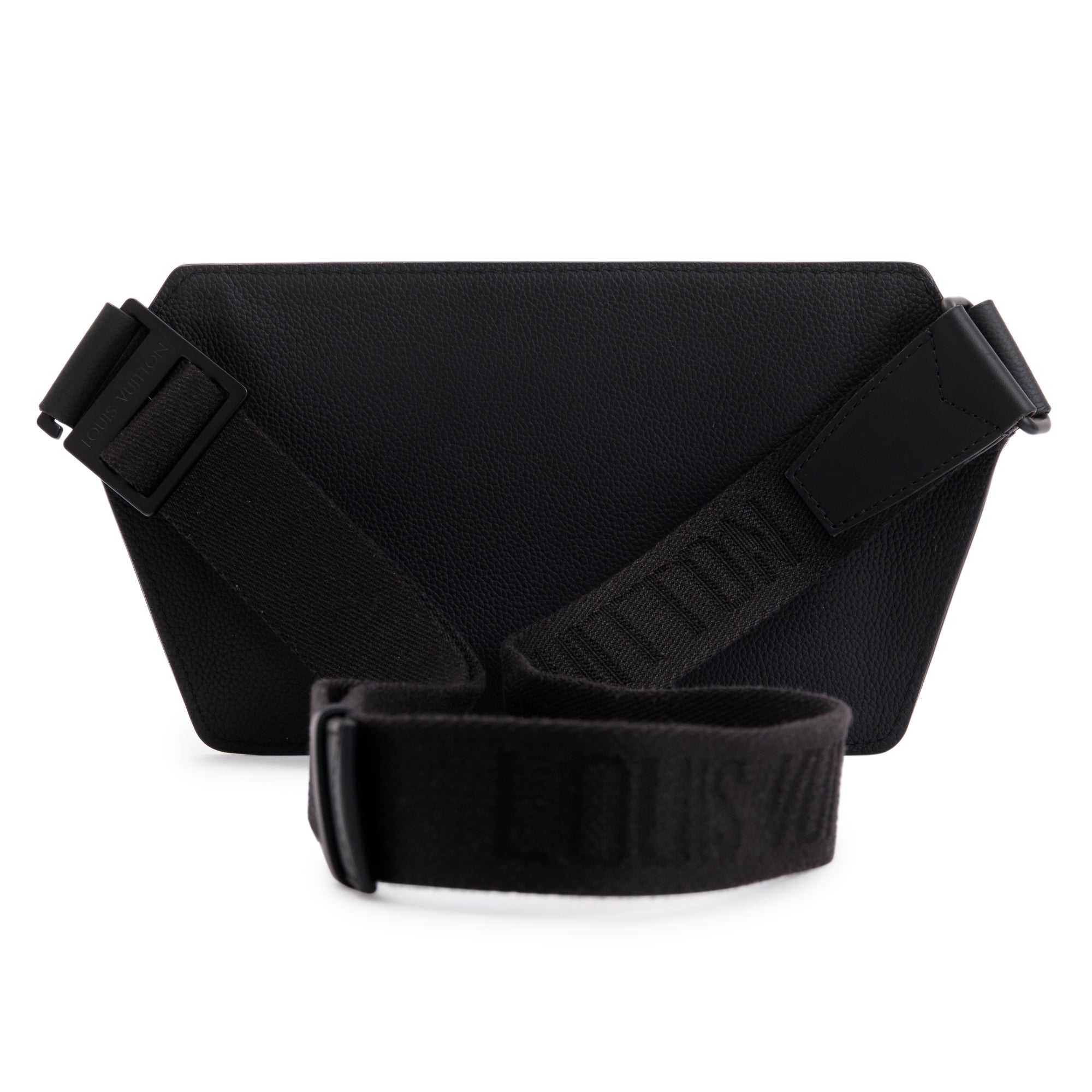 Louis Vuitton 2022 Black Grained Calfskin Aerogram Takeoff Sling Bag w/ Receipt