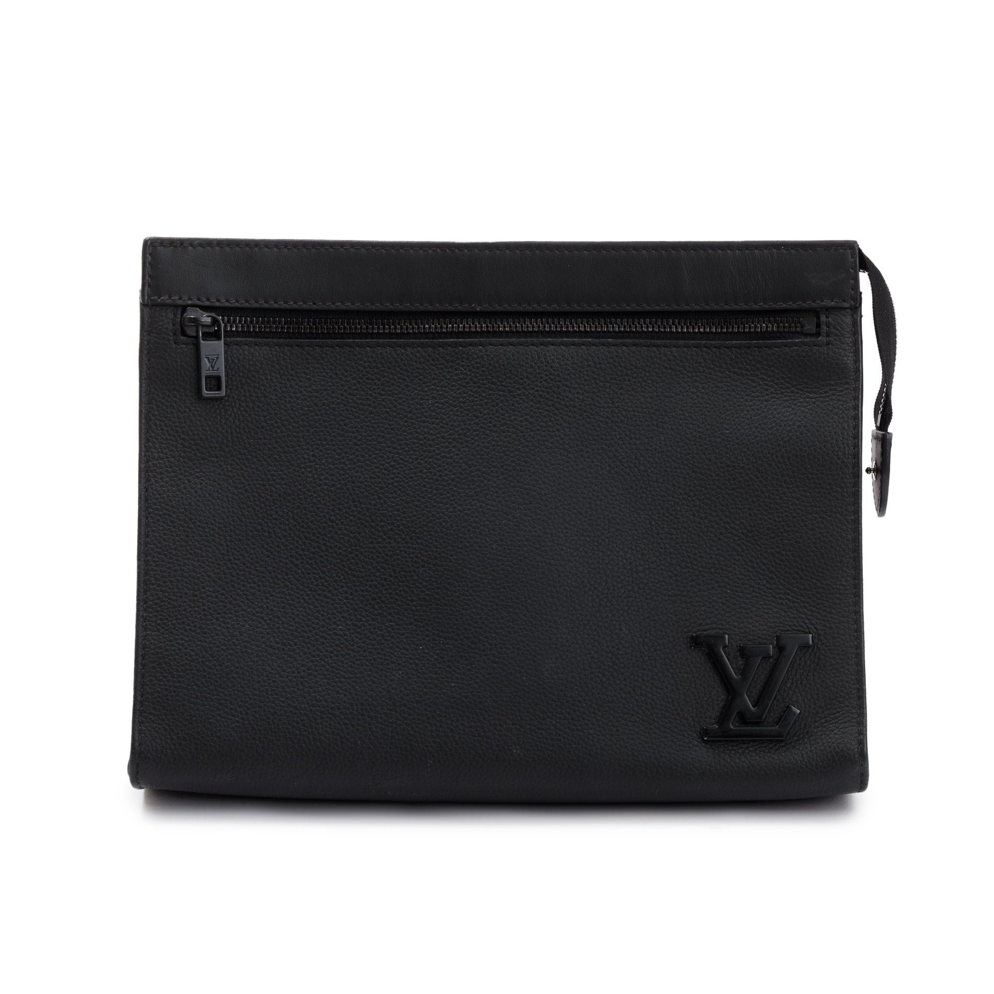 Louis Vuitton 2022 Black LV Aerogram Calfskin Leather Messenger Voyage w/ Receipt