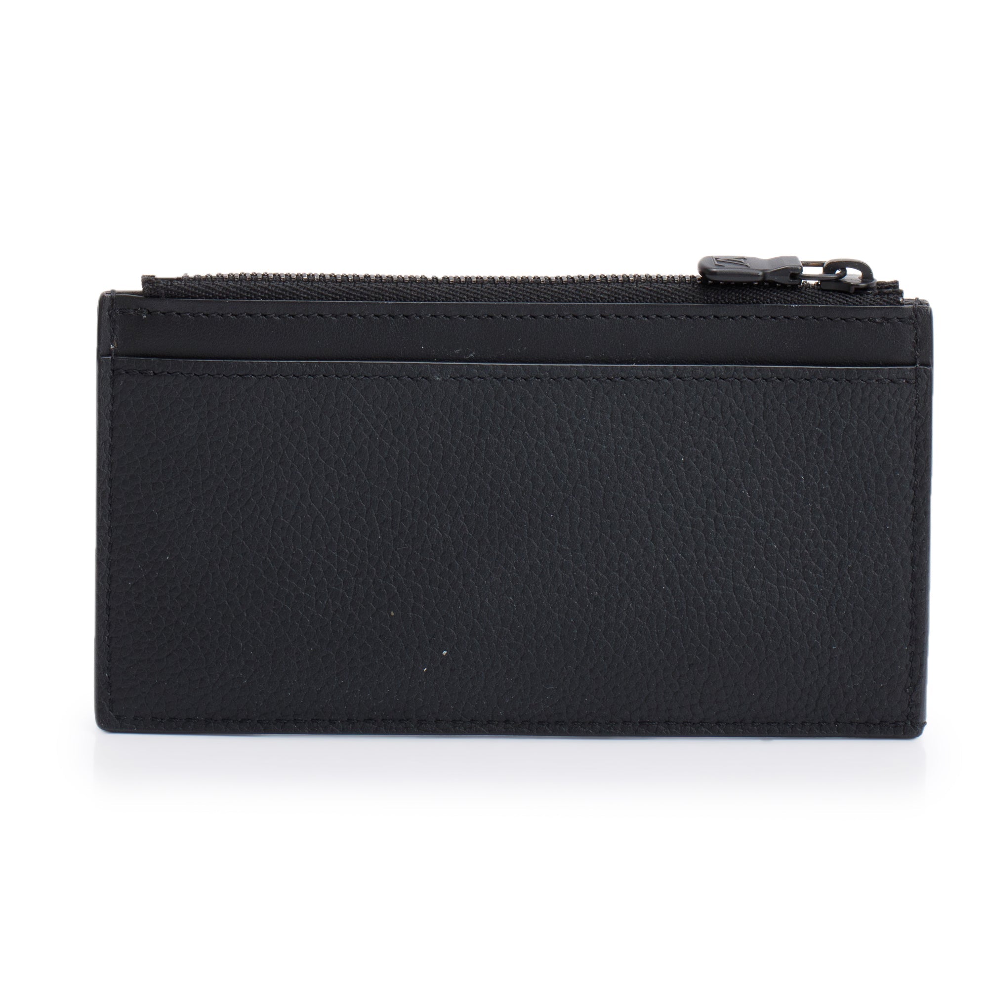 Louis Vuitton 2022 Black Leather Coin Card Holder