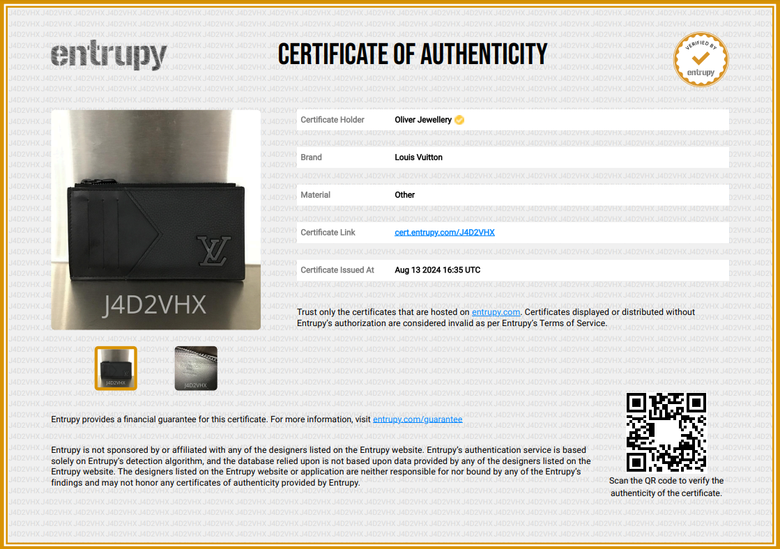 Louis Vuitton 2022 Black Leather Coin Card Holder