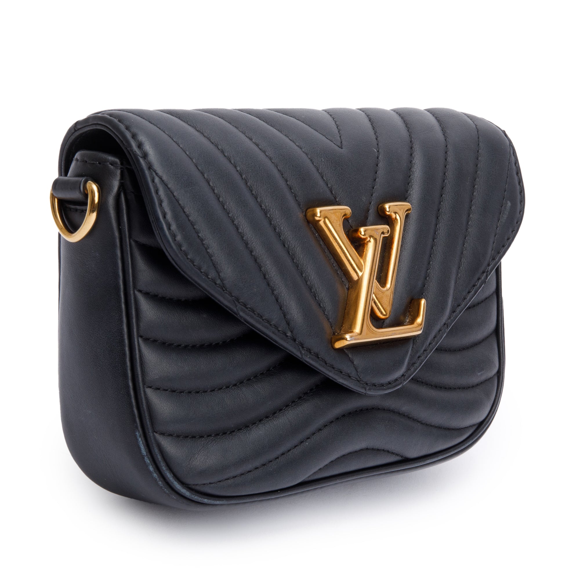 Louis Vuitton 2022 Black Leather New Wave Multi-Pochette