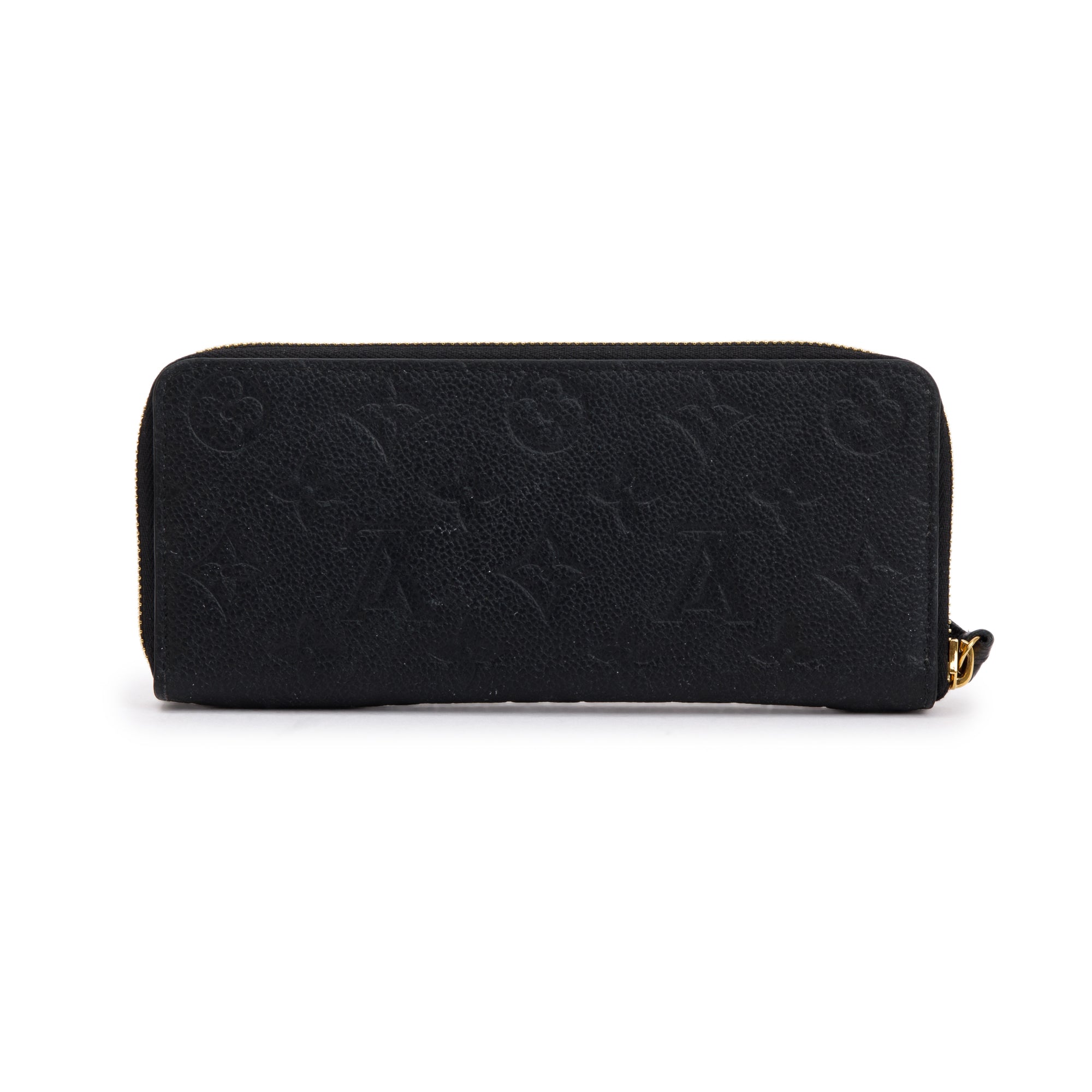 Louis Vuitton 2022 Black Monogram Empreinte Clemence Wallet w/ Box