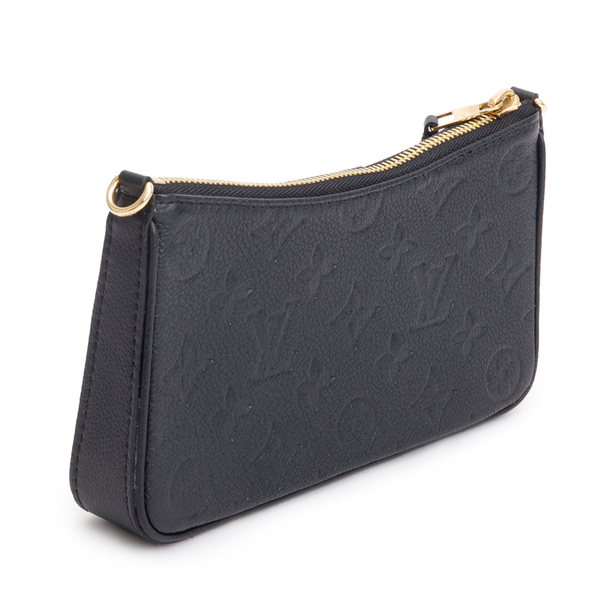Louis Vuitton 2022 Black Monogram Empreinte Easy Pouch w/ Receipt