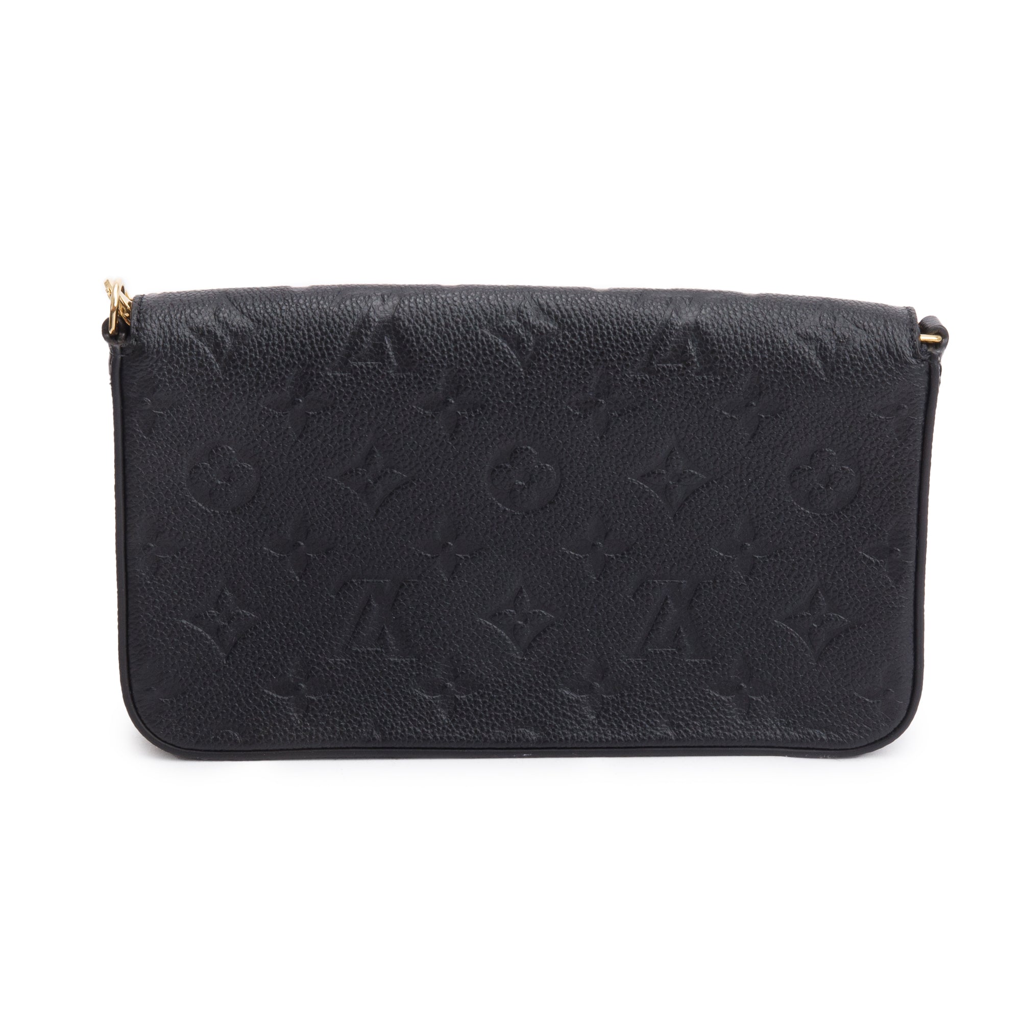 Louis Vuitton 2022 Black Monogram Empreinte Leather Felicie Pochette