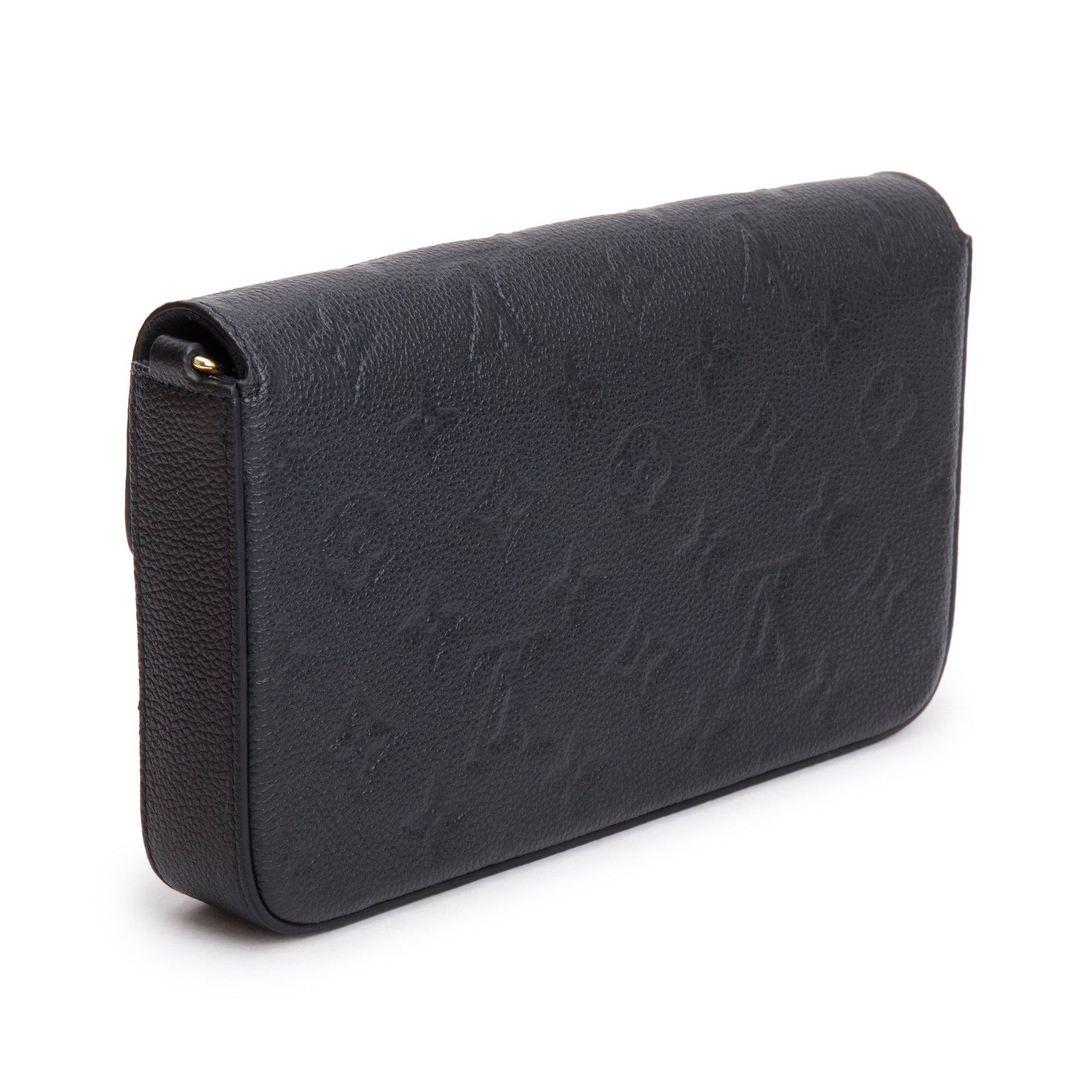 Louis Vuitton 2022 Black Monogram Empreinte Leather Felicie Pochette w/ Insert & Box