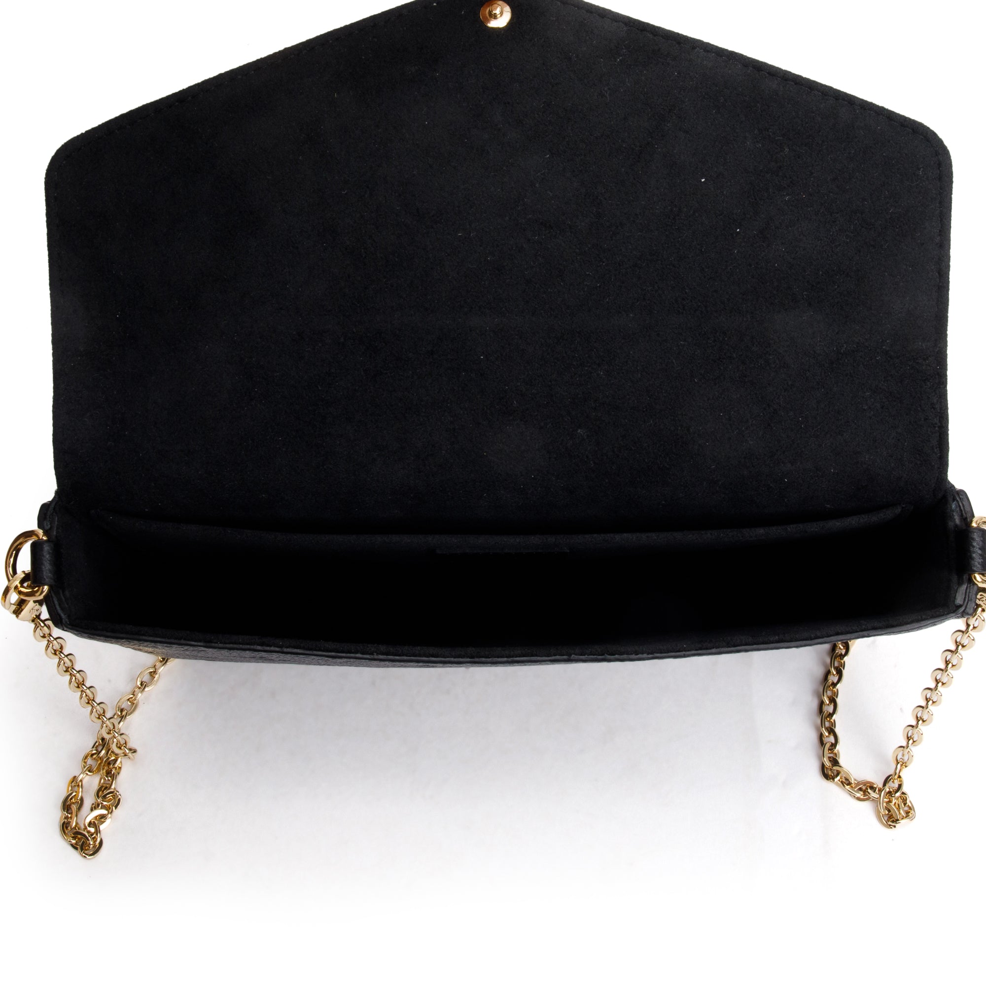 Louis Vuitton 2022 Black Monogram Empreinte Leather Felicie Pochette w/ Insert & Box