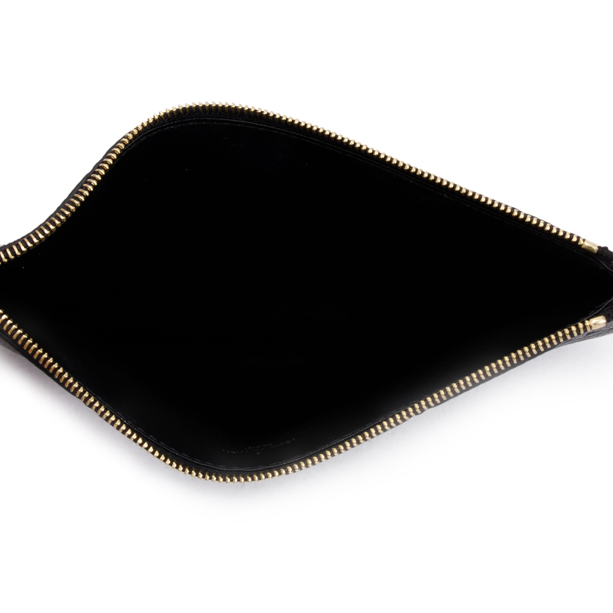 Louis Vuitton 2022 Black Monogram Empreinte Leather Felicie Pochette w/ Receipt & Inserts