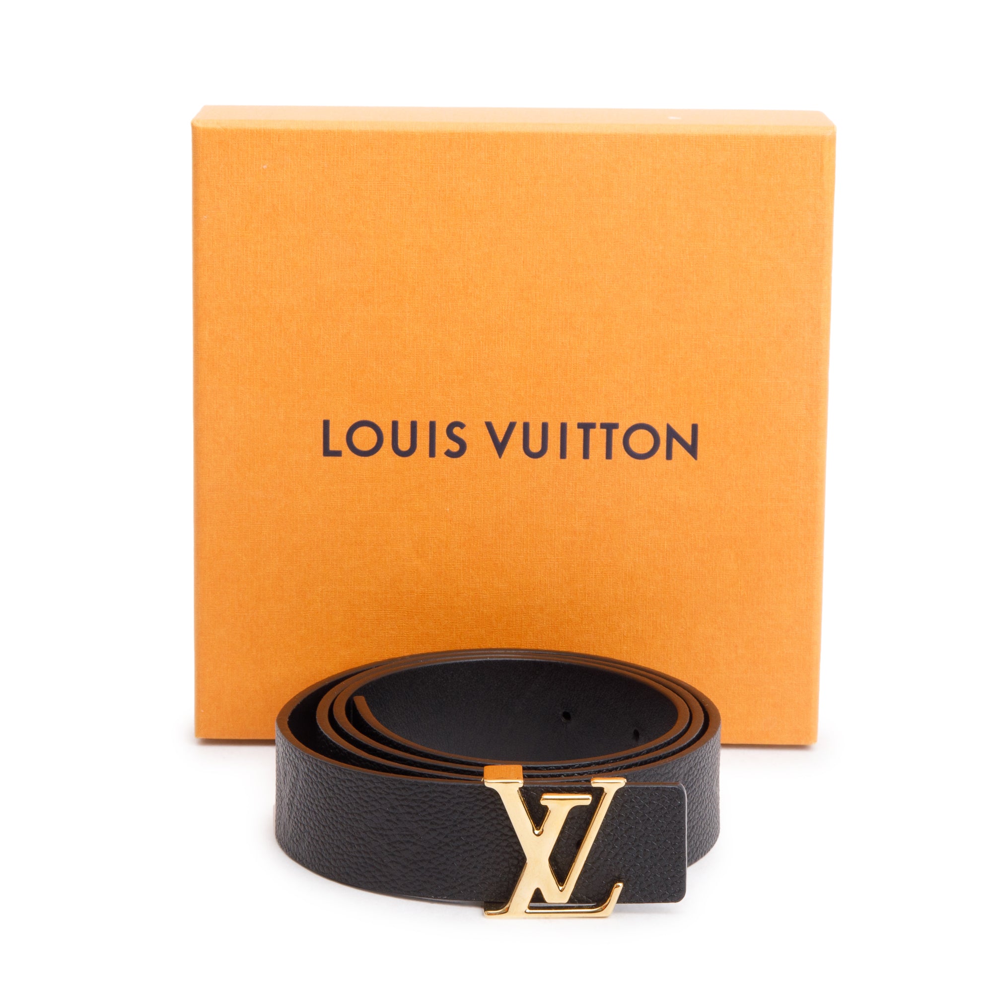 Louis Vuitton 2022 Black Monogram Empreinte Leather Iconic 30 MM Reversible Belt 90 36 w/ Box