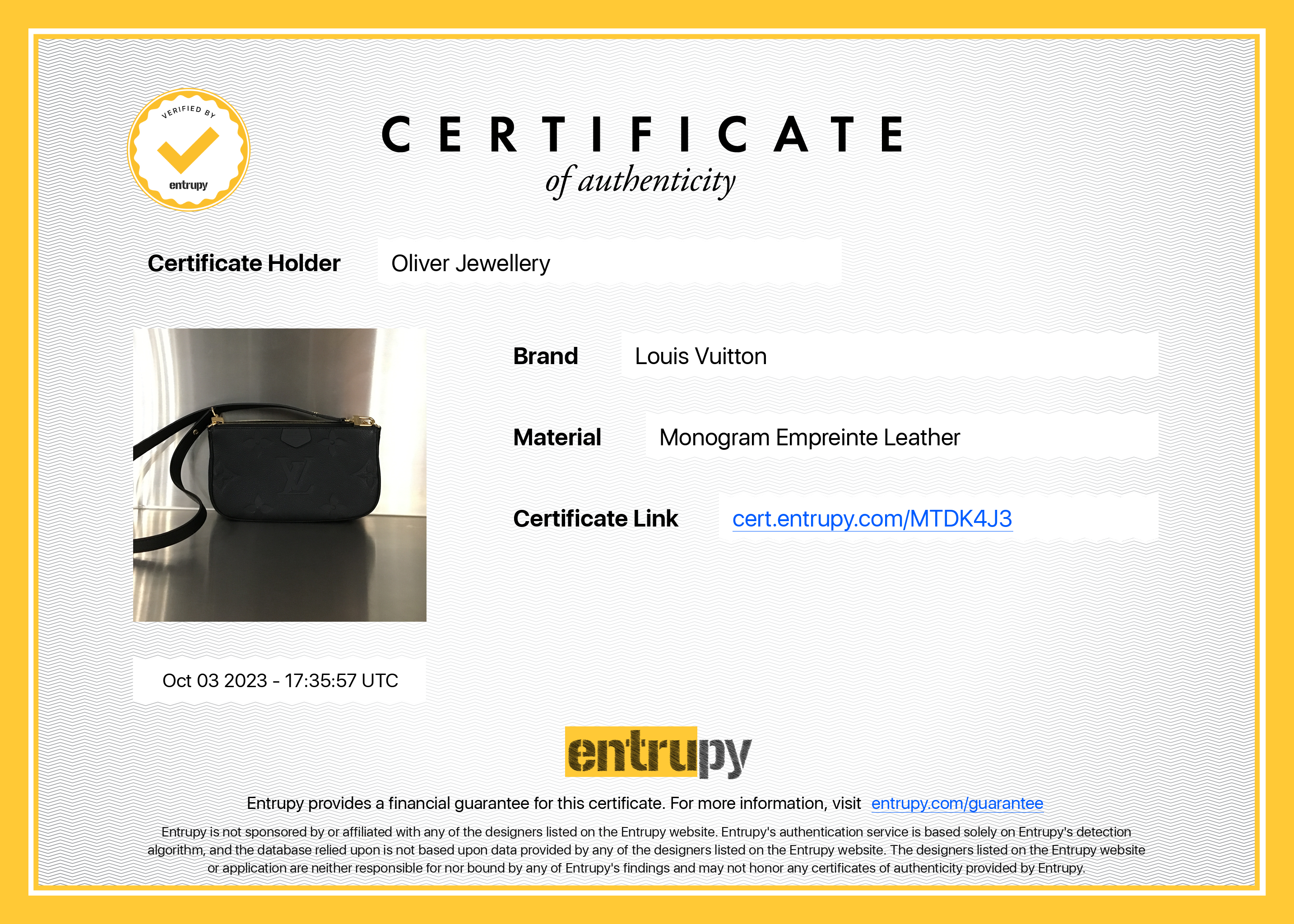 Louis Vuitton 2022 Black Monogram Empreinte Leather Multi-Pochette Accessoires w/ Box