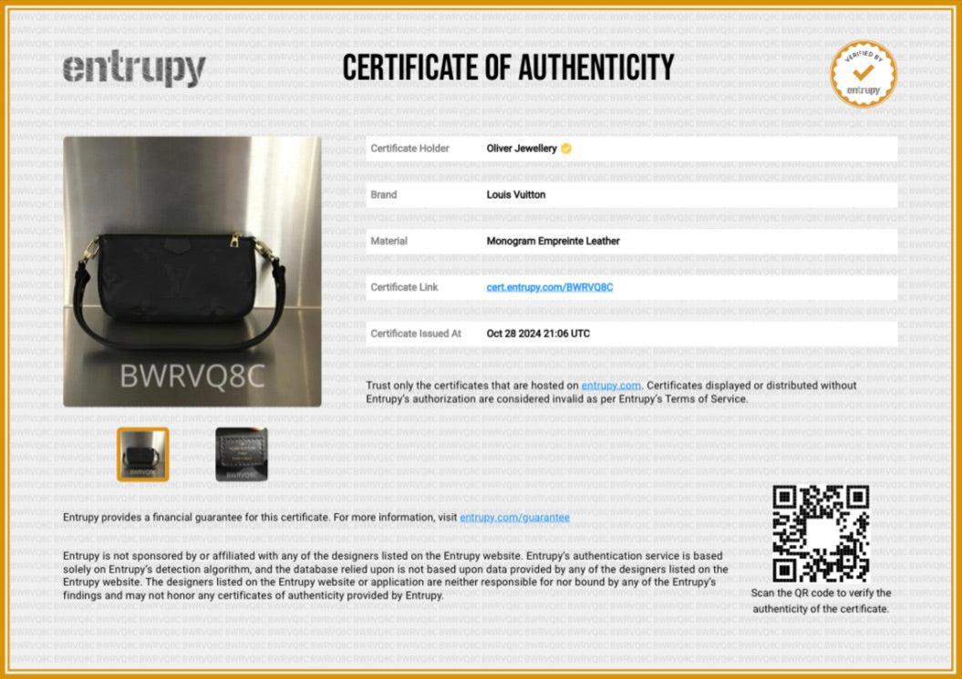 Louis Vuitton 2022 Black Monogram Empreinte Leather Pochette Accessoires w/ Box