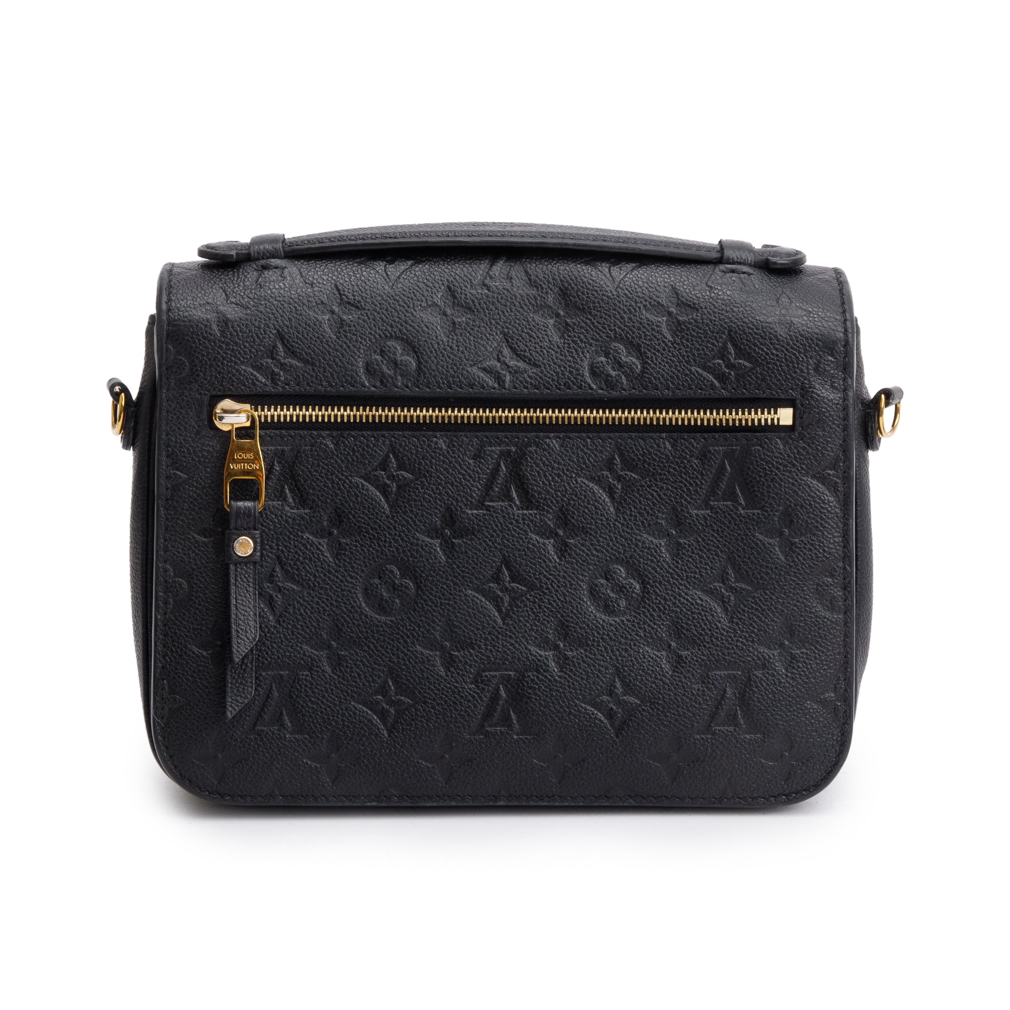 Louis Vuitton 2022 Black Monogram Empreinte Leather Pochette Metis
