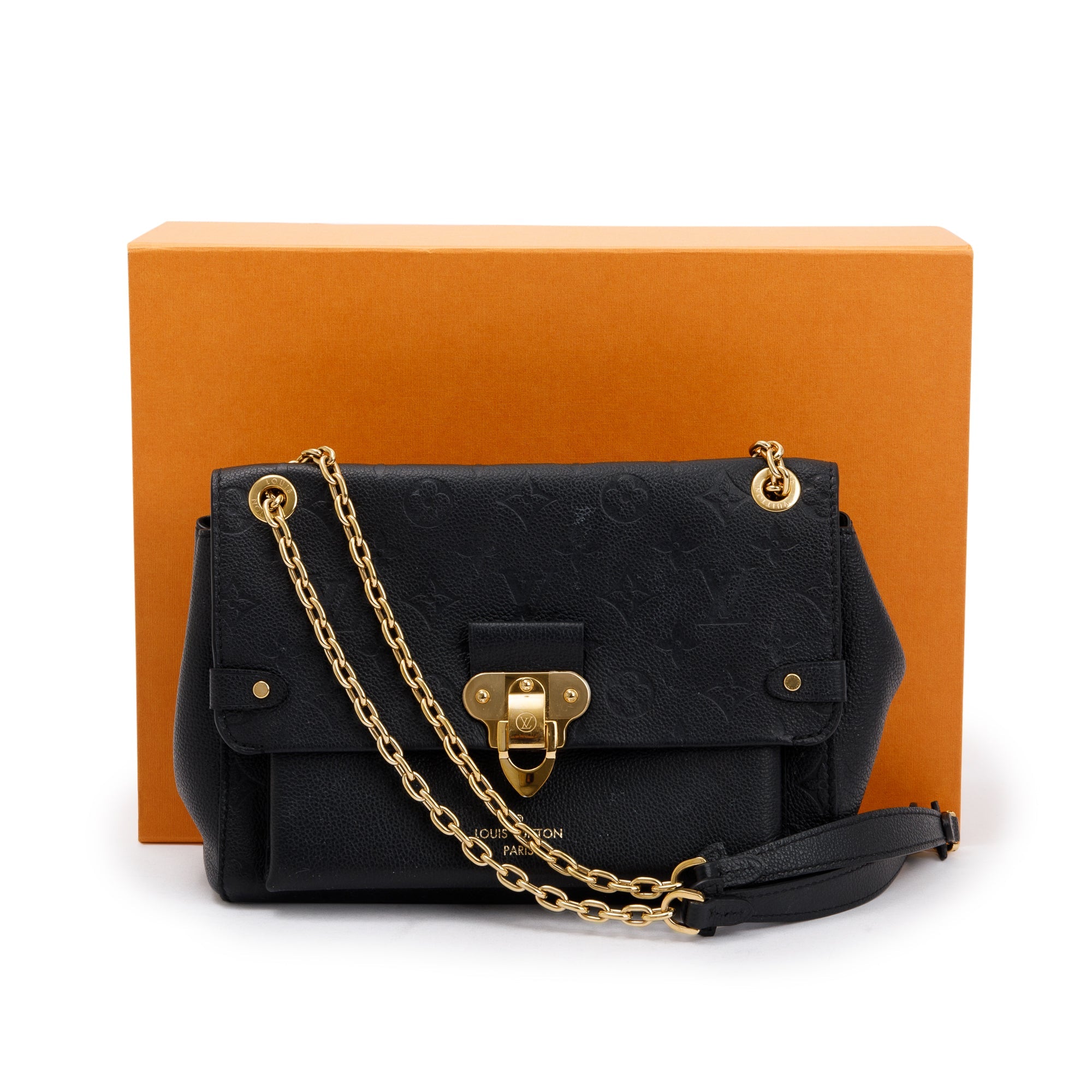 Louis Vuitton 2022 Black Monogram Empreinte Leather Vavin PM w/ Box