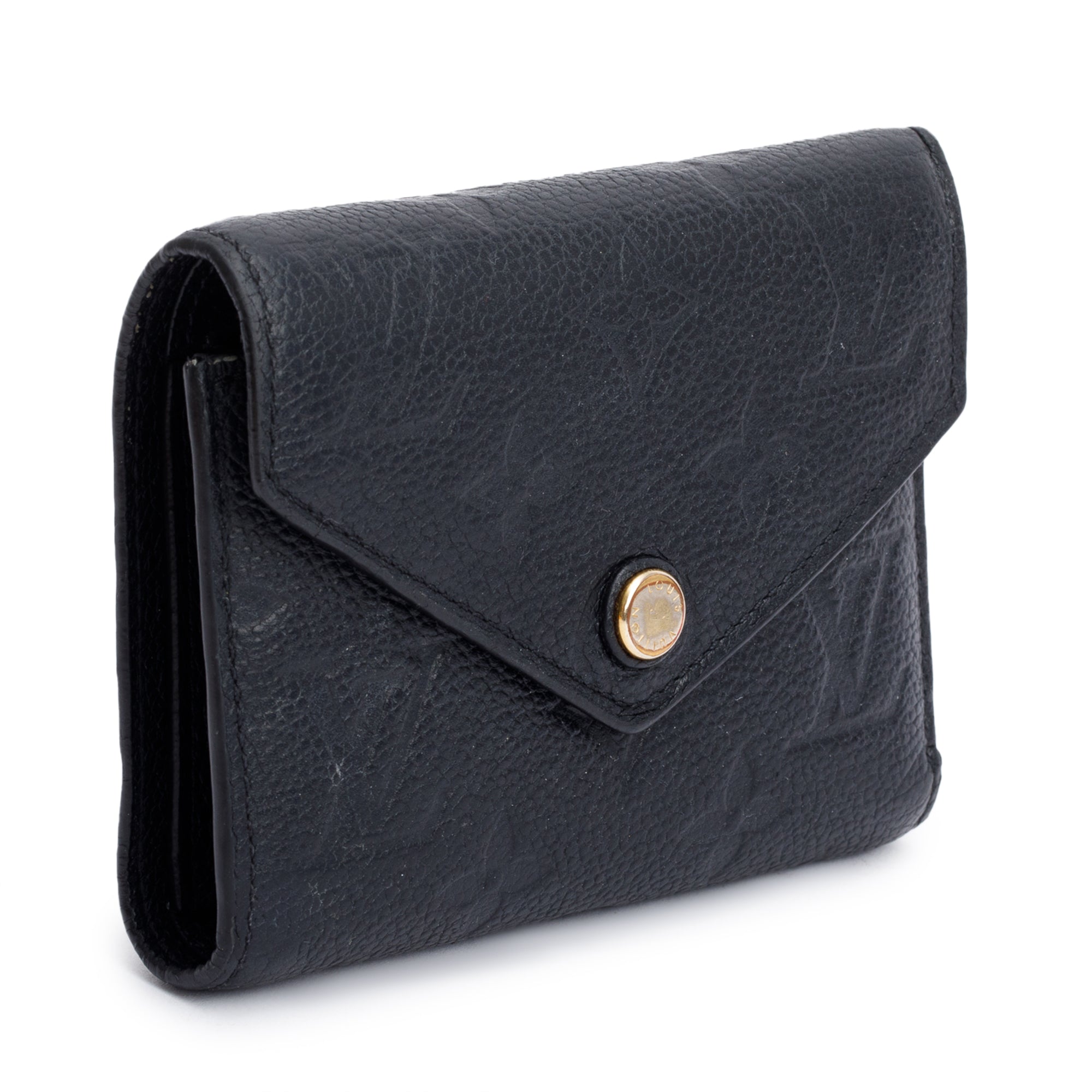 Louis Vuitton 2022 Black Monogram Empreinte Victorine Wallet w/ Box & Receipt